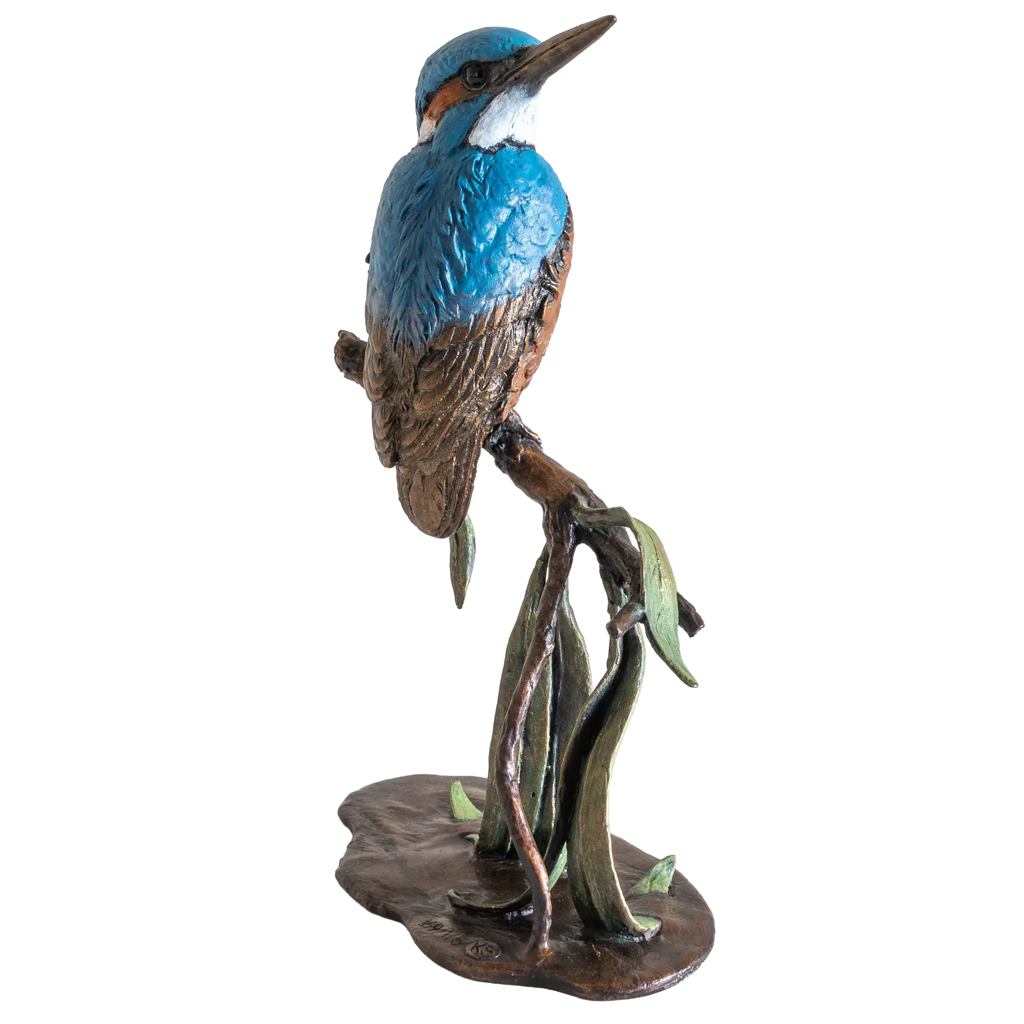 Richard Cooper Bronze Birds Collection Kingfisher with Willow