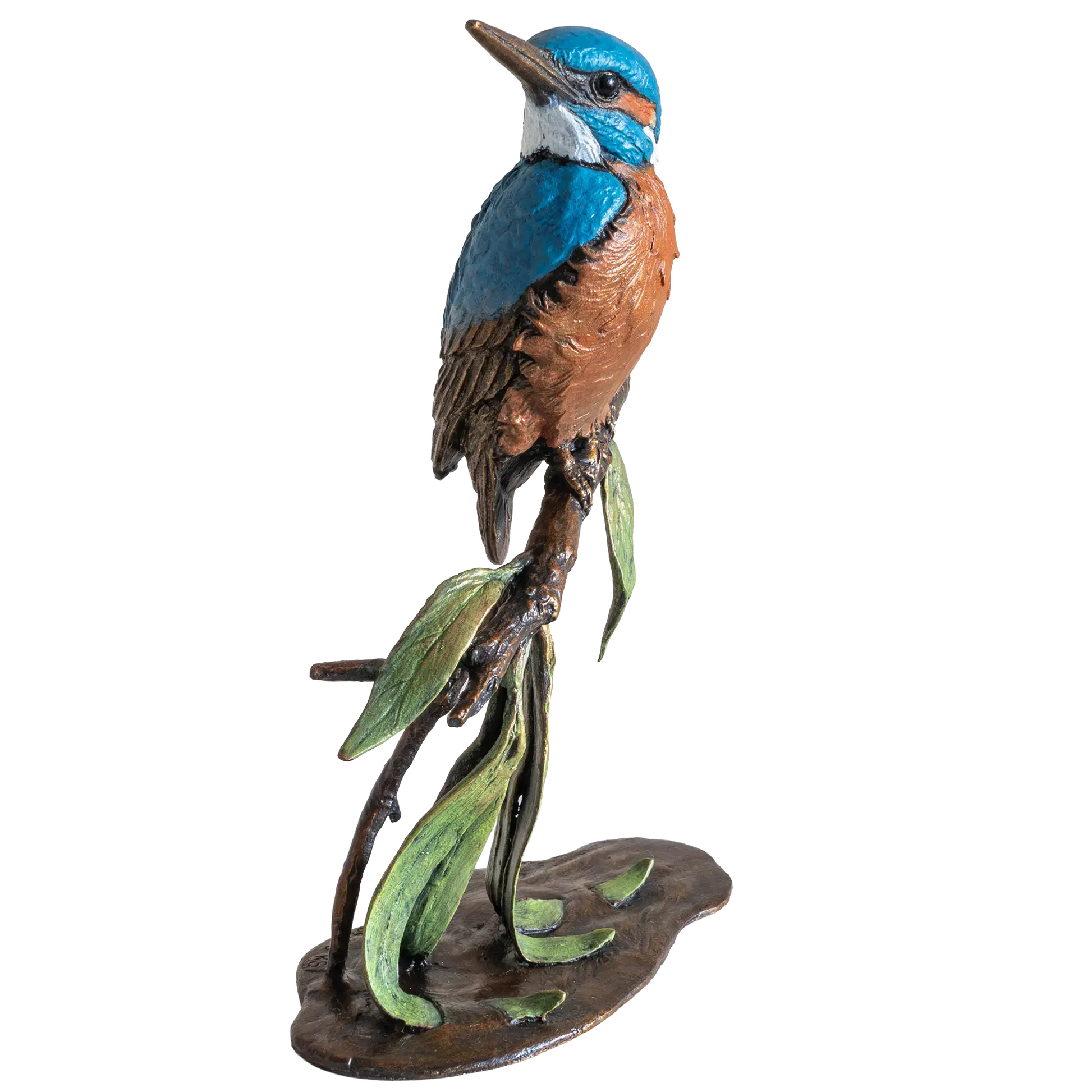 Richard Cooper Bronze Birds Collection Kingfisher with Willow