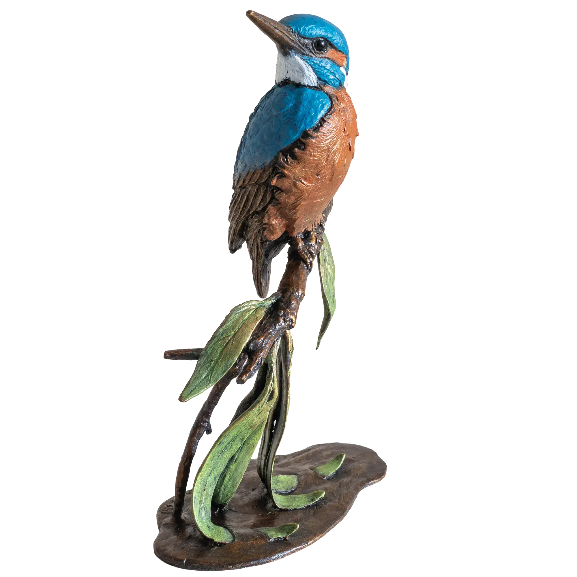 Richard Cooper Bronze Birds Collection Kingfisher with Willow