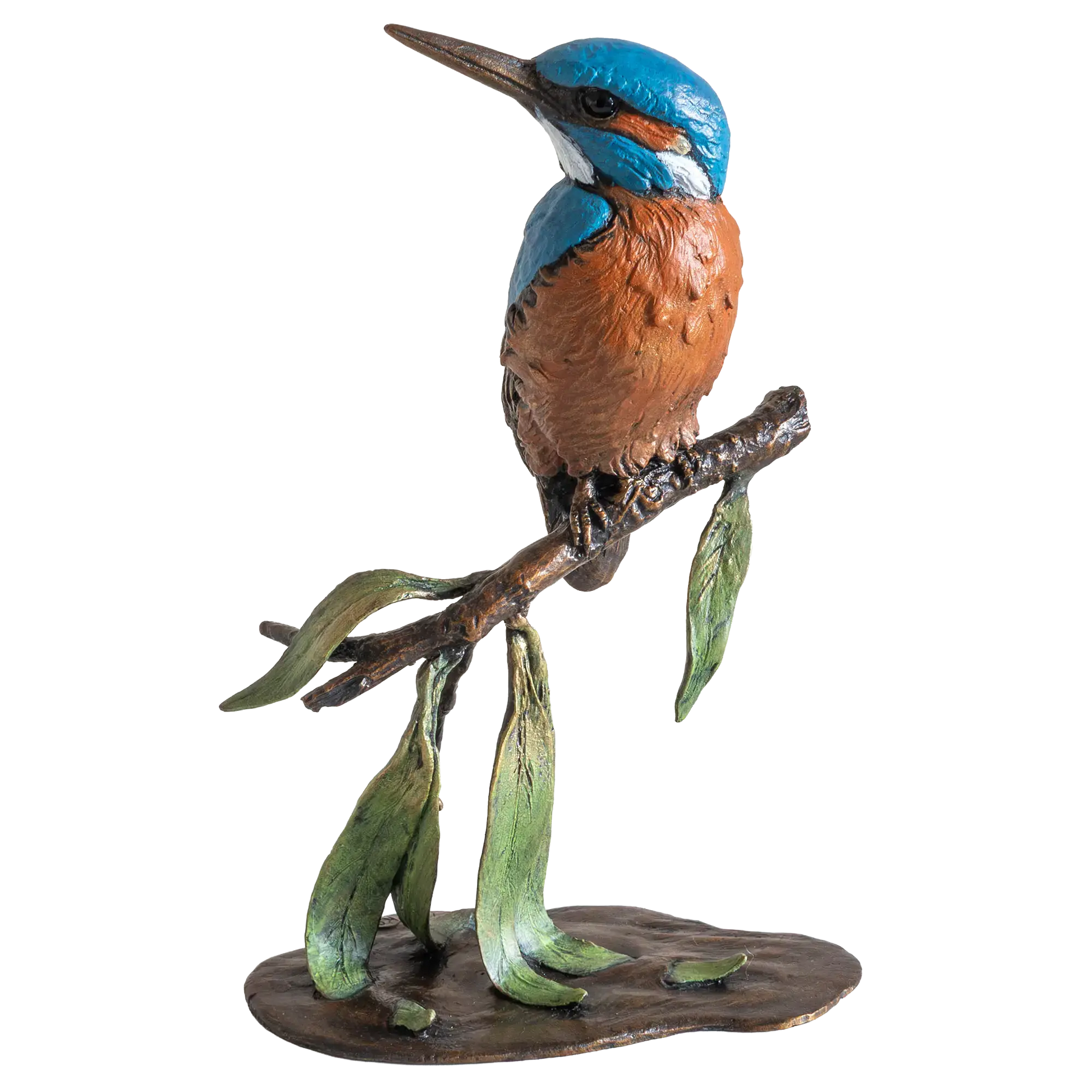 Richard Cooper Bronze Birds Collection Kingfisher with Willow