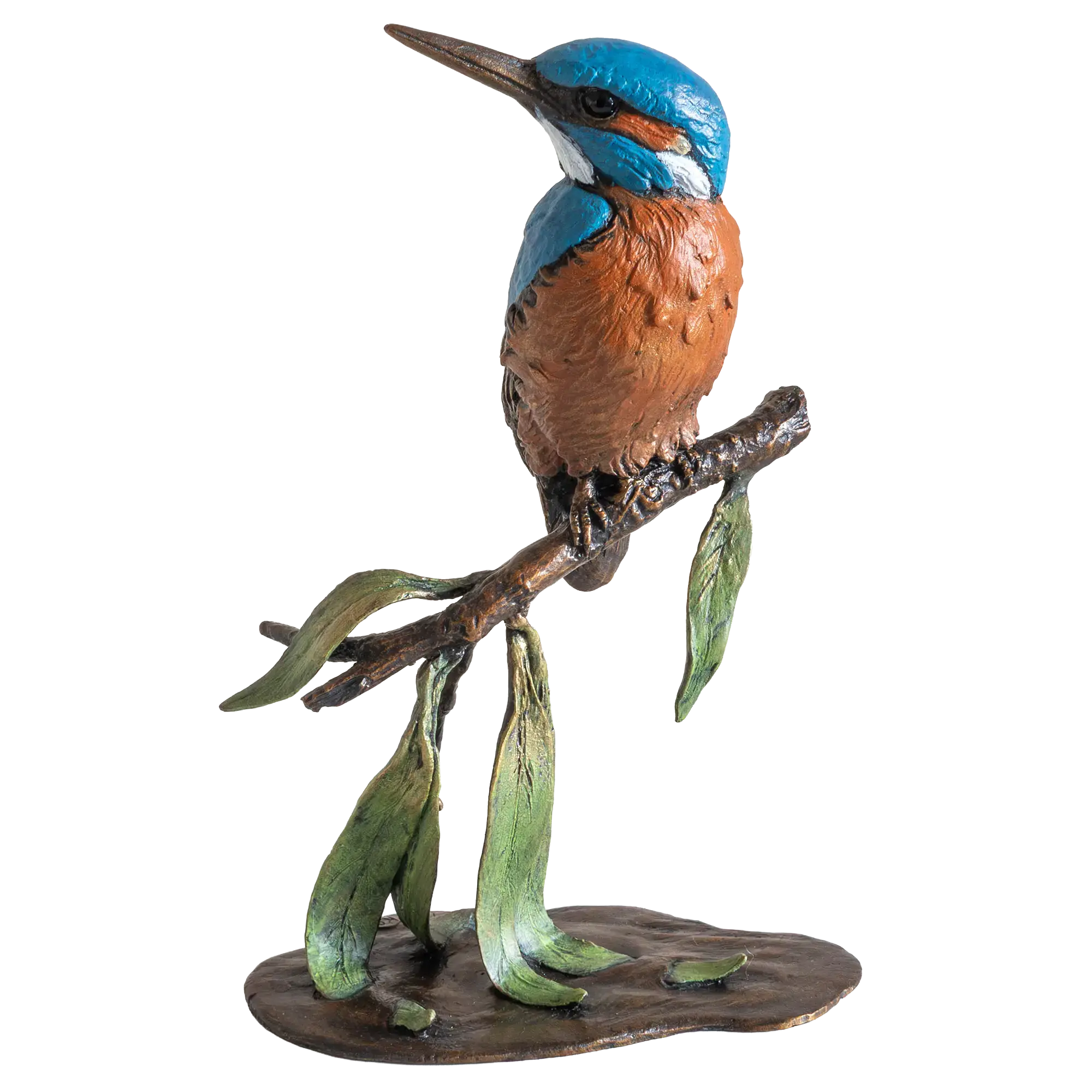 Richard Cooper Bronze Birds Collection Kingfisher with Willow