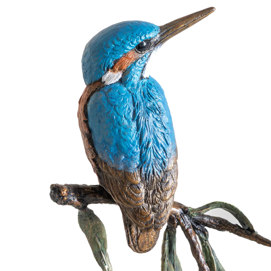 Richard Cooper Bronze Birds Collection Kingfisher with Willow