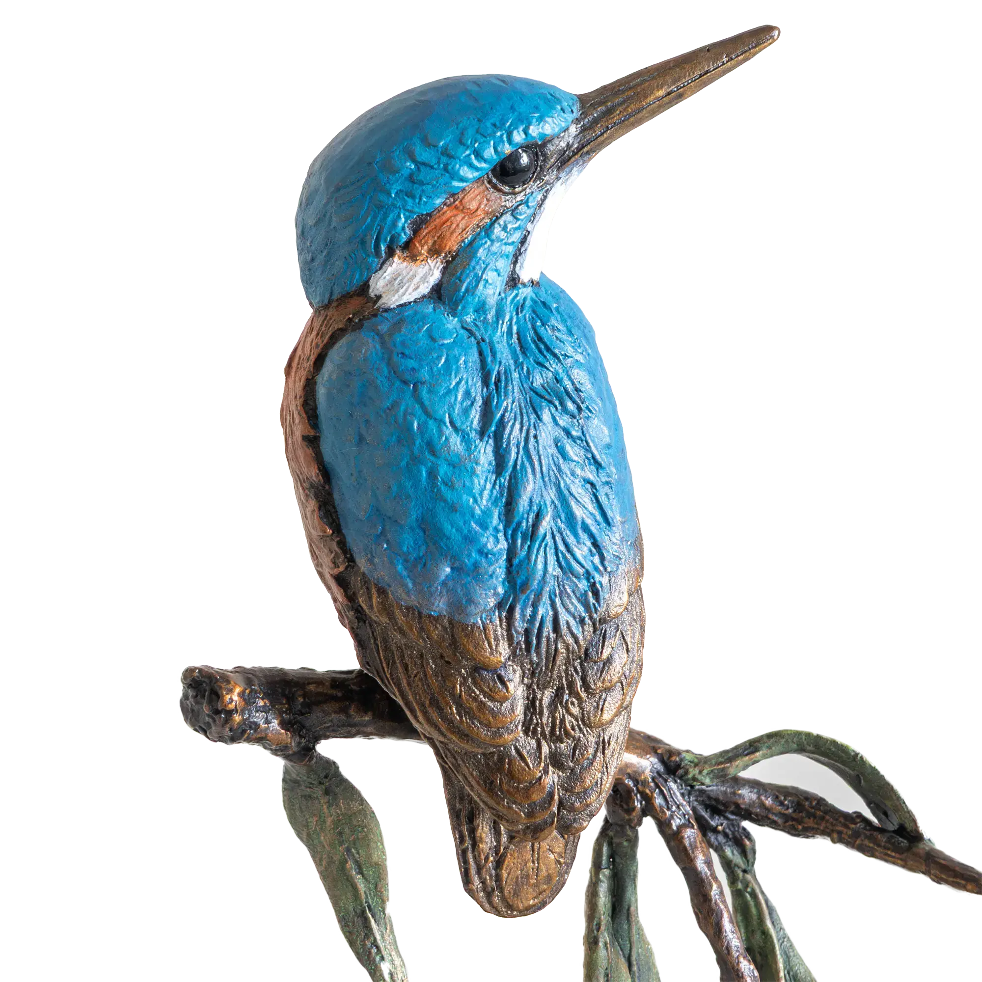 Richard Cooper Bronze Birds Collection Kingfisher with Willow