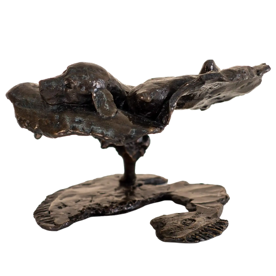 Richard Cooper Limited Edition Bronze Labrador in Arm Chair Figurine