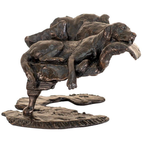 Richard Cooper Limited Edition Bronze Labrador in Arm Chair Figurine