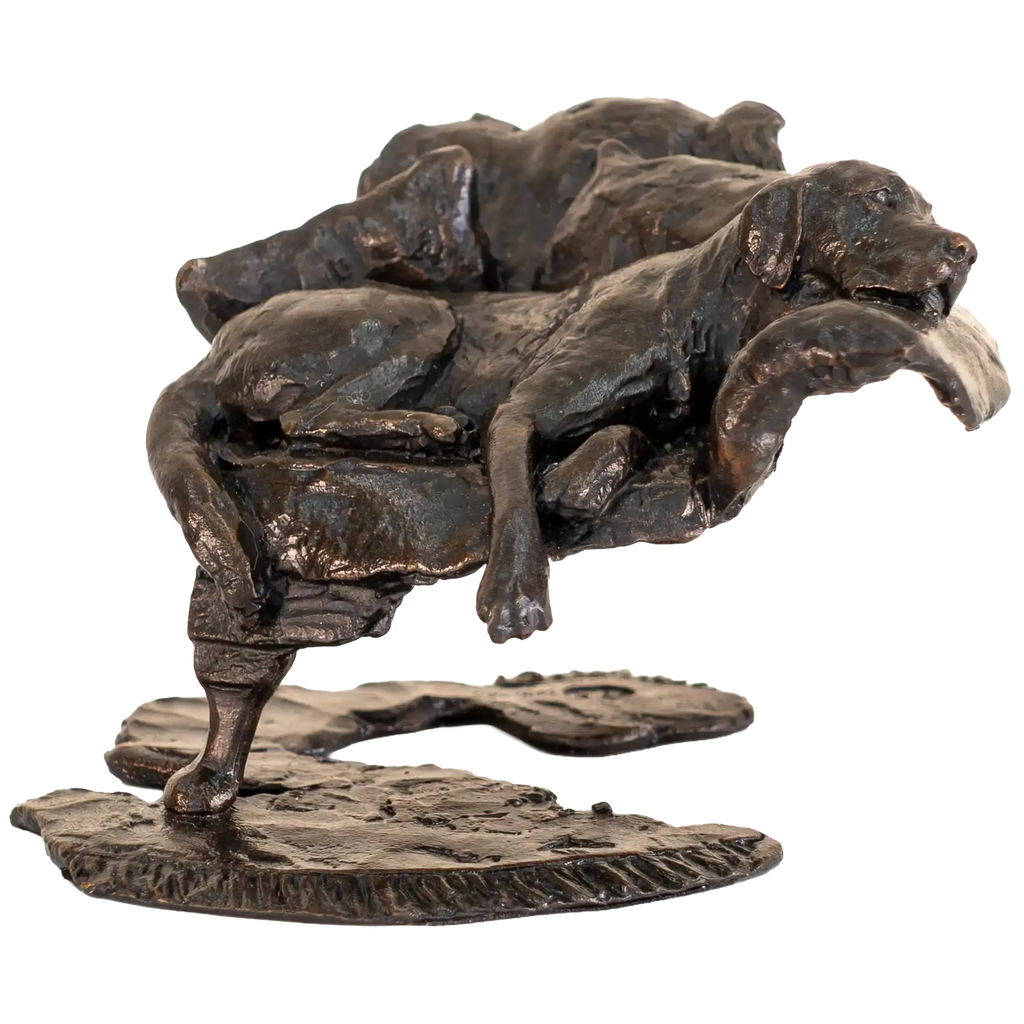 Richard Cooper Limited Edition Bronze Labrador in Arm Chair Figurine