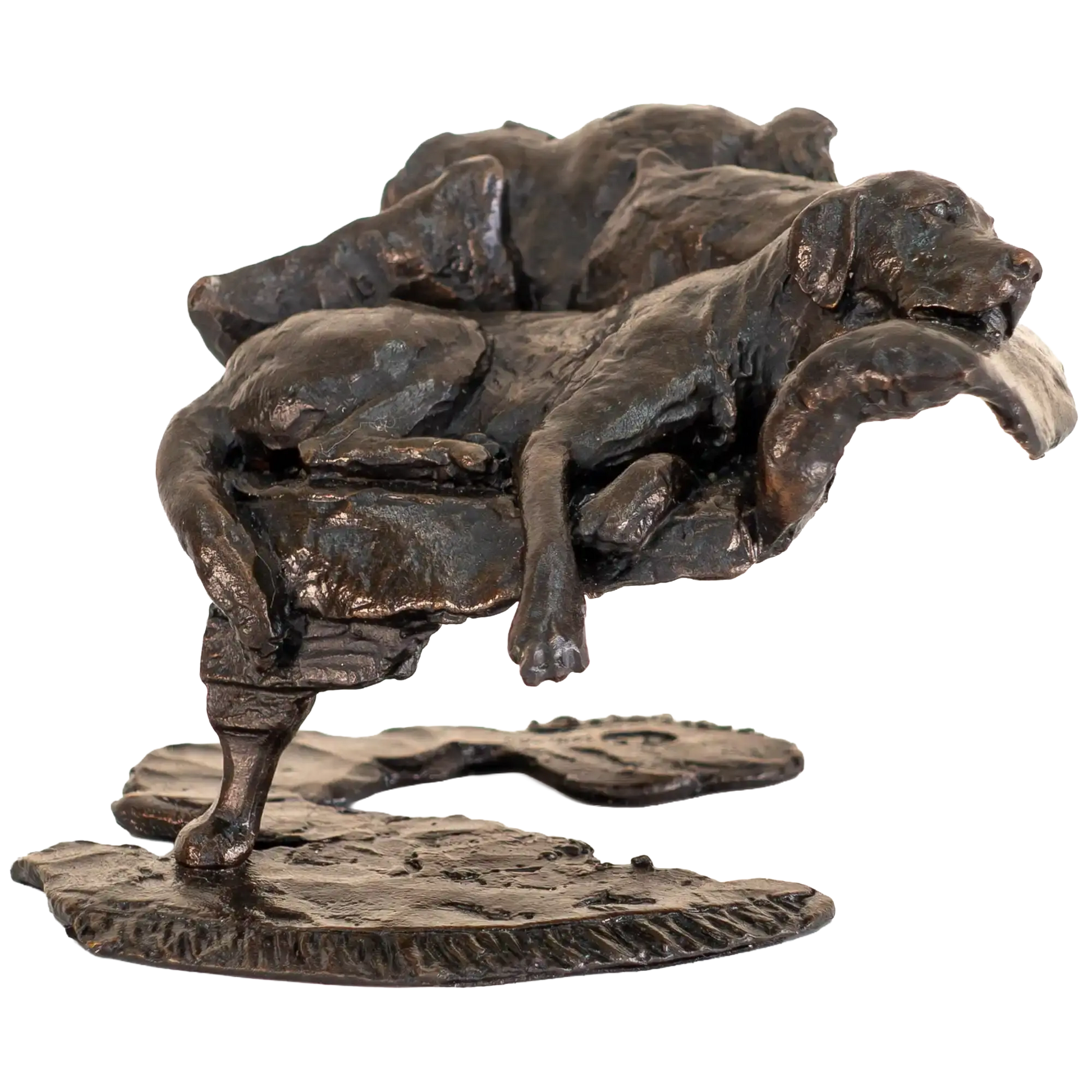 Richard Cooper Limited Edition Bronze Labrador in Arm Chair Figurine