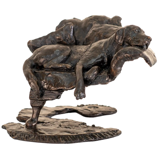 Richard Cooper Limited Edition Bronze Labrador in Arm Chair Figurine