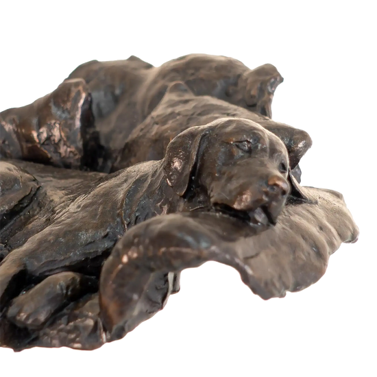 Richard Cooper Limited Edition Bronze Labrador in Arm Chair Figurine