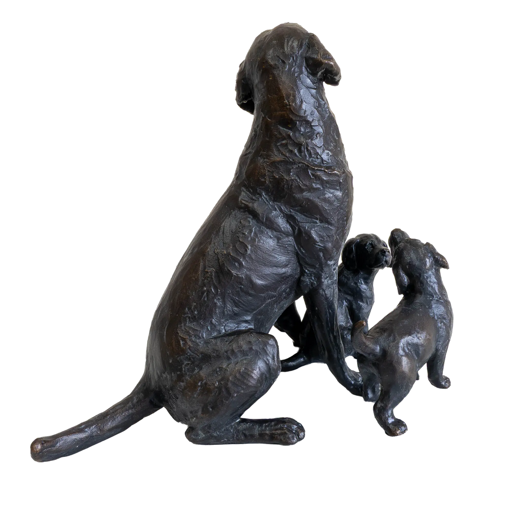 Richard Cooper Limited Edition Bronze Labrador with Puppies Figurine