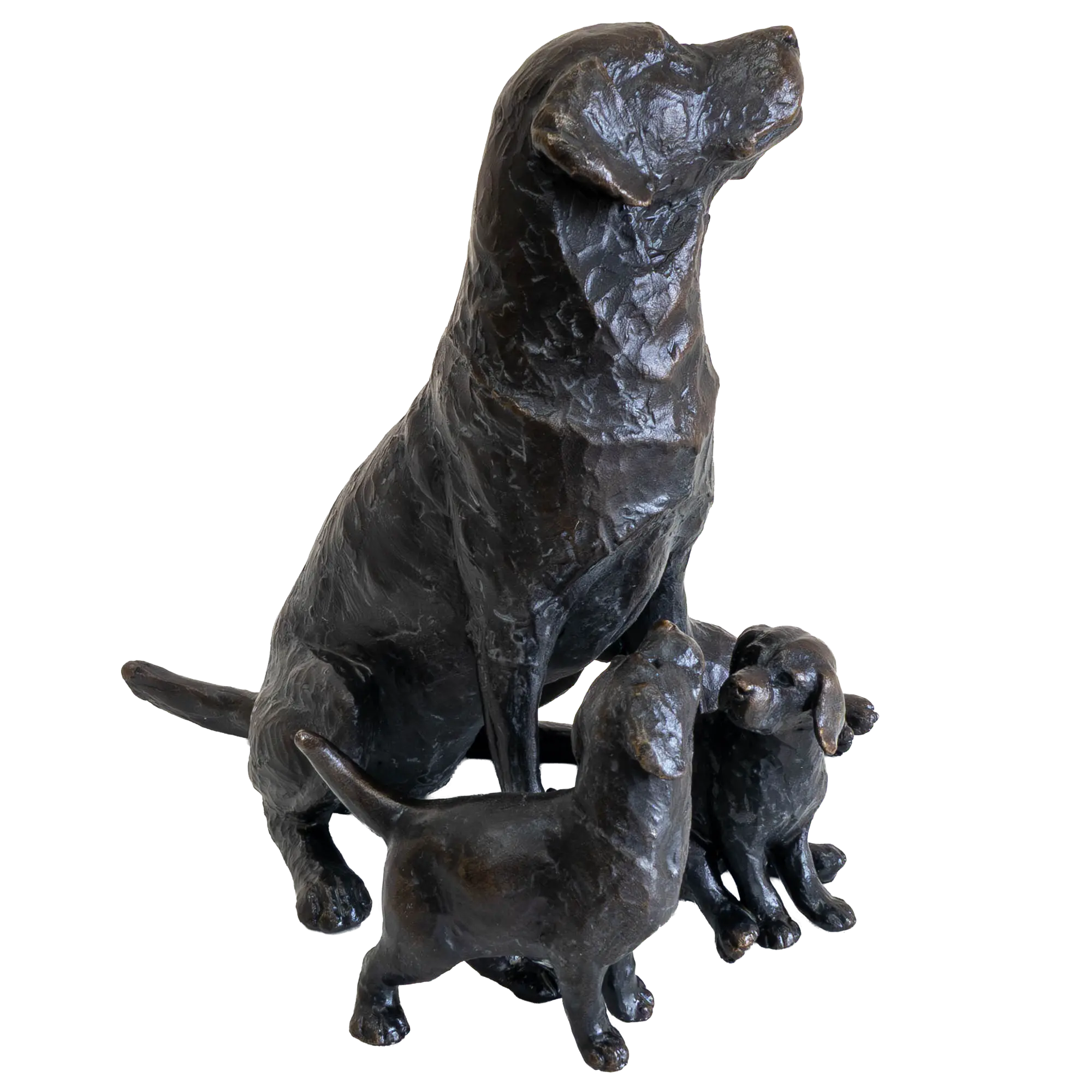 Richard Cooper Limited Edition Bronze Labrador with Puppies Figurine