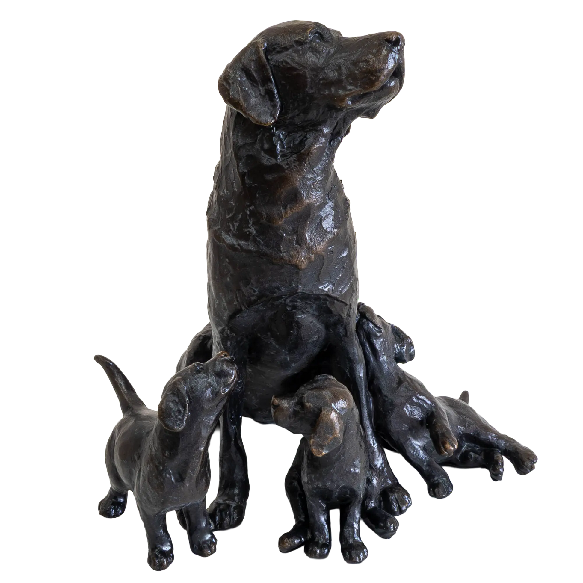 Richard Cooper Limited Edition Bronze Labrador with Puppies Figurine