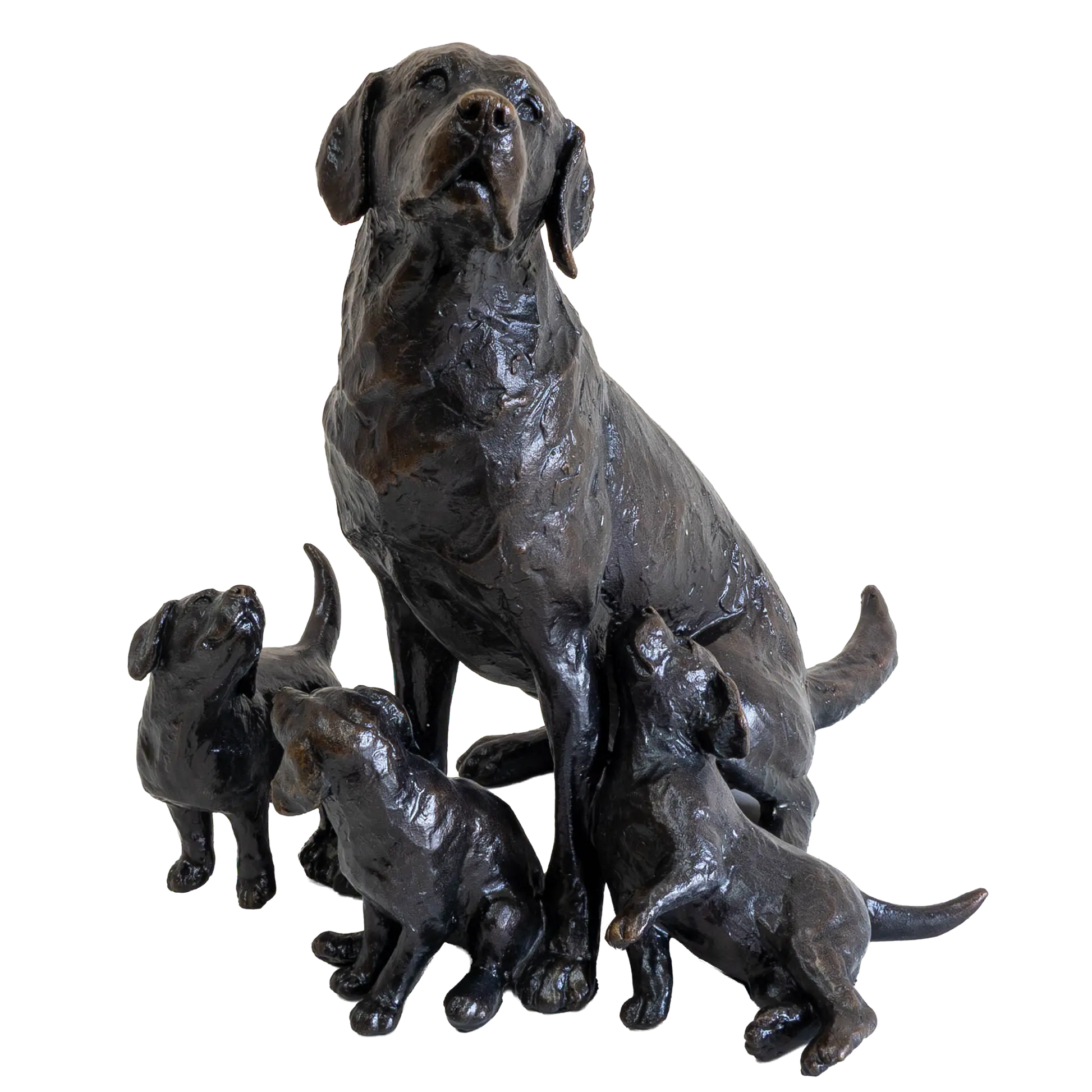 Richard Cooper Limited Edition Bronze Labrador with Puppies Figurine