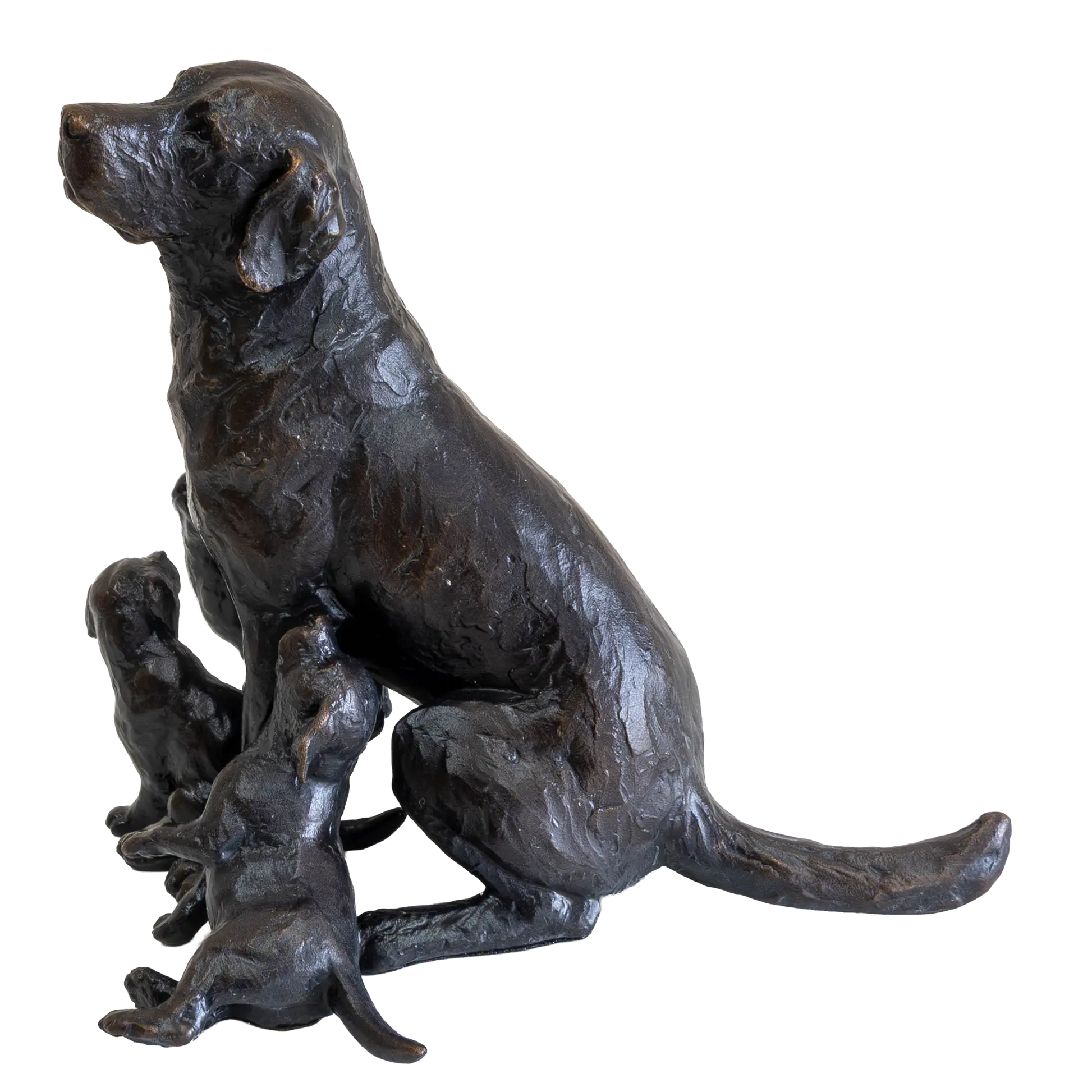 Richard Cooper Limited Edition Bronze Labrador with Puppies Figurine