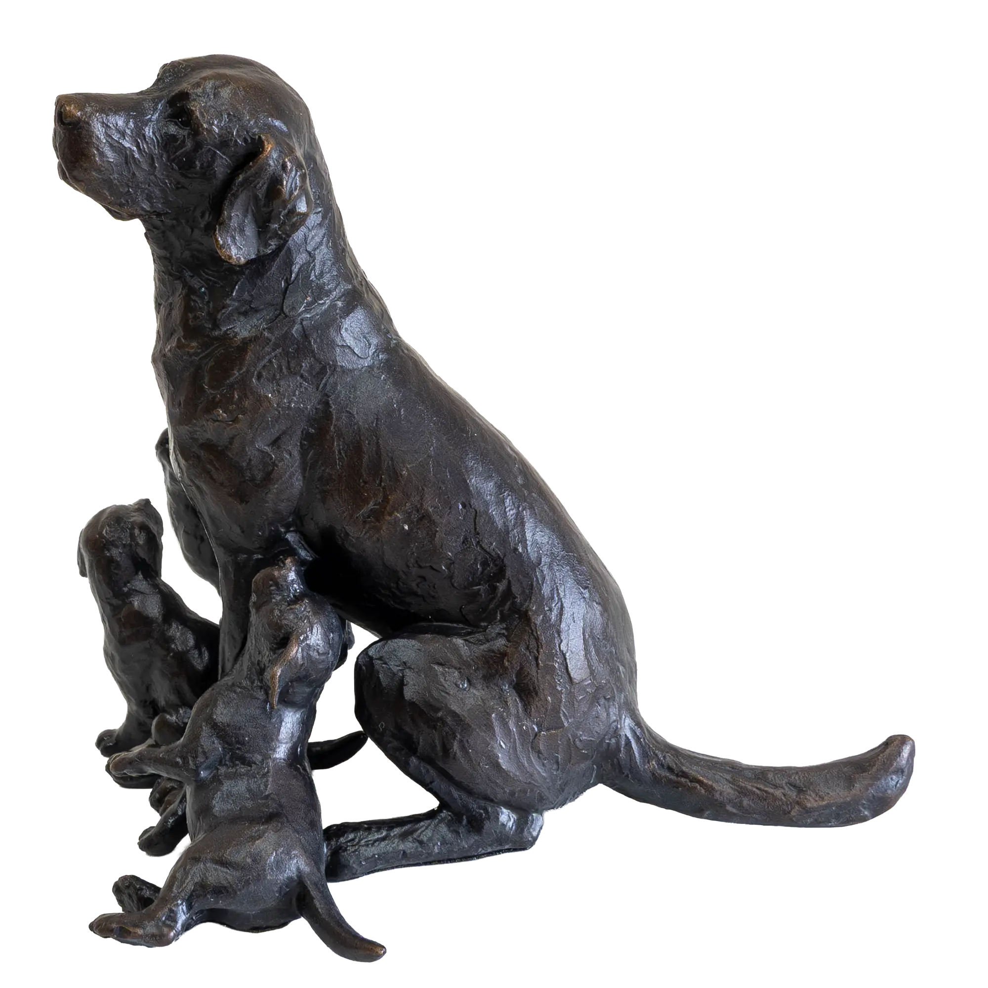 Richard Cooper Limited Edition Bronze Labrador with Puppies Figurine