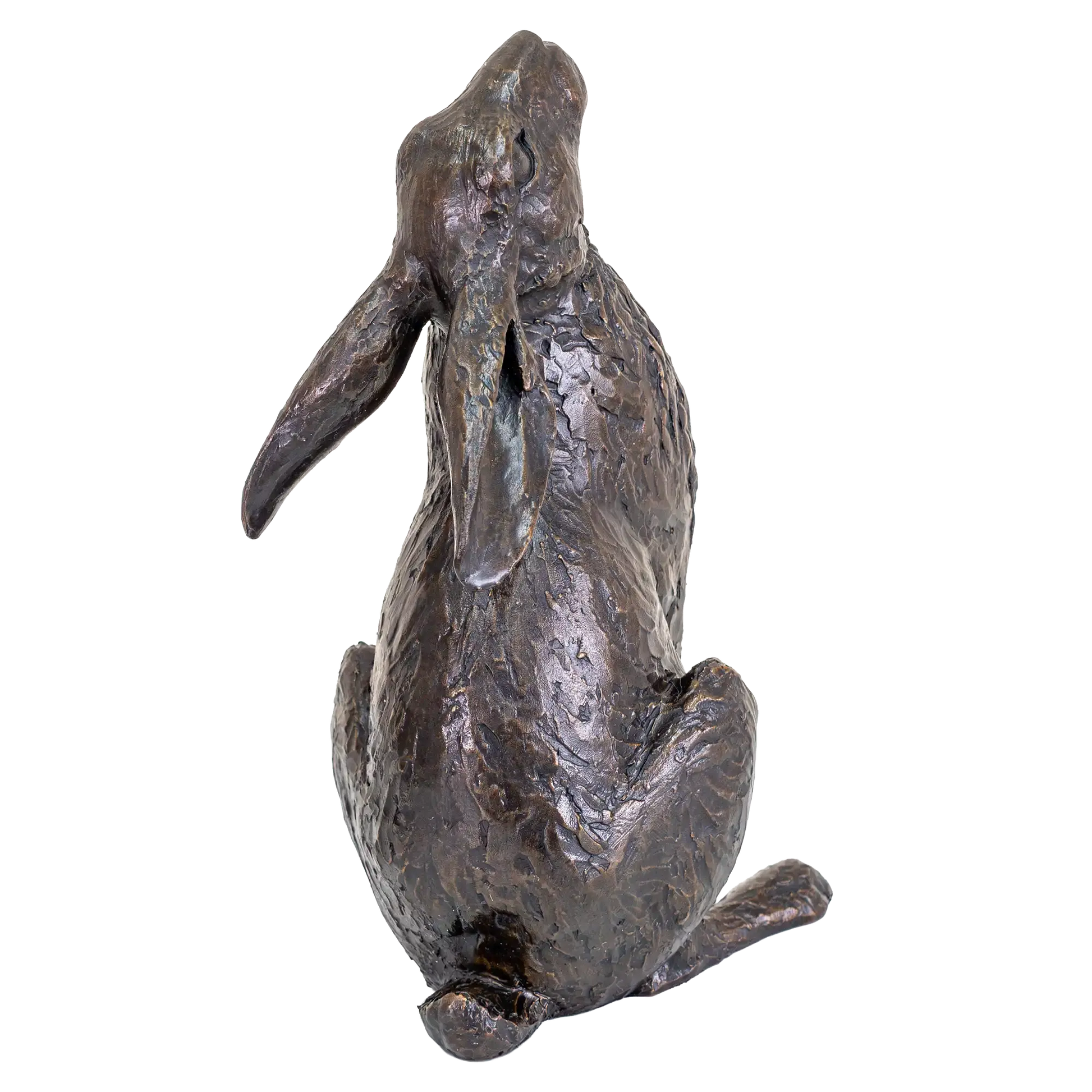 Richard Cooper Bronze Hares Collection Large Hare Moon Gazing Figurine