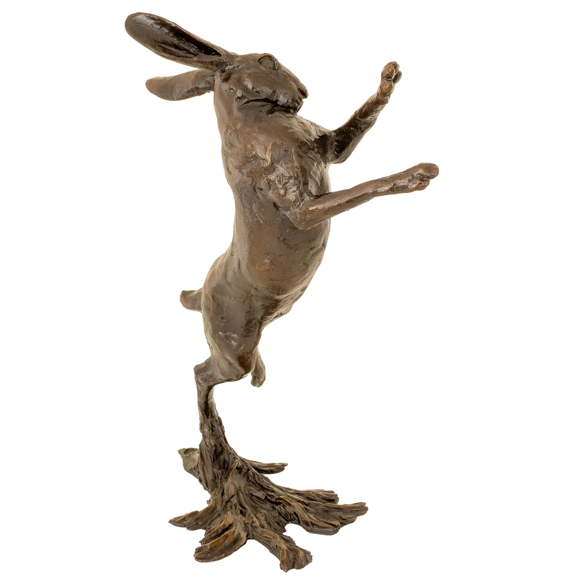 Richard Cooper Bronze Hares Collection Medium Hare Boxing Figurine