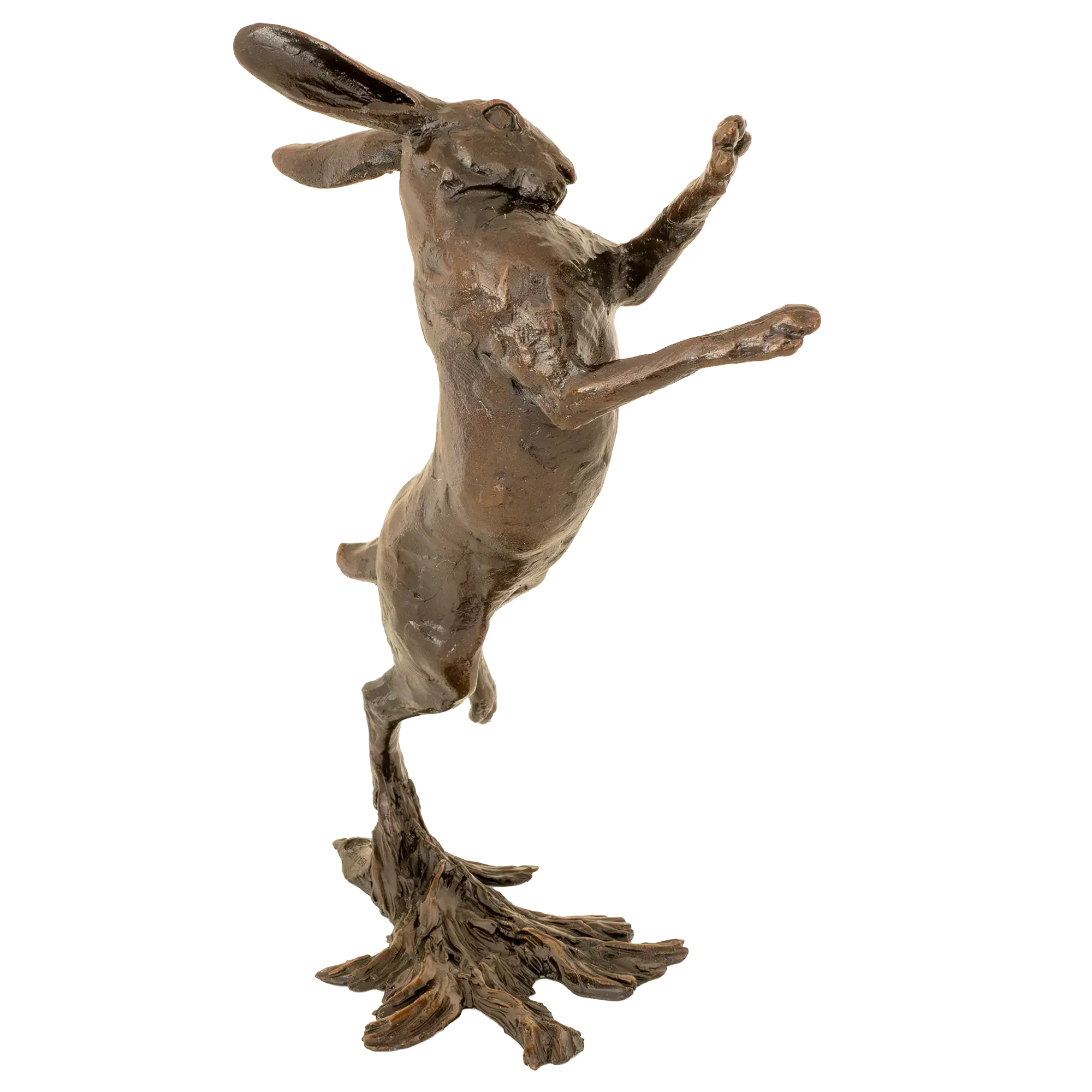 Richard Cooper Bronze Hares Collection Medium Hare Boxing Figurine