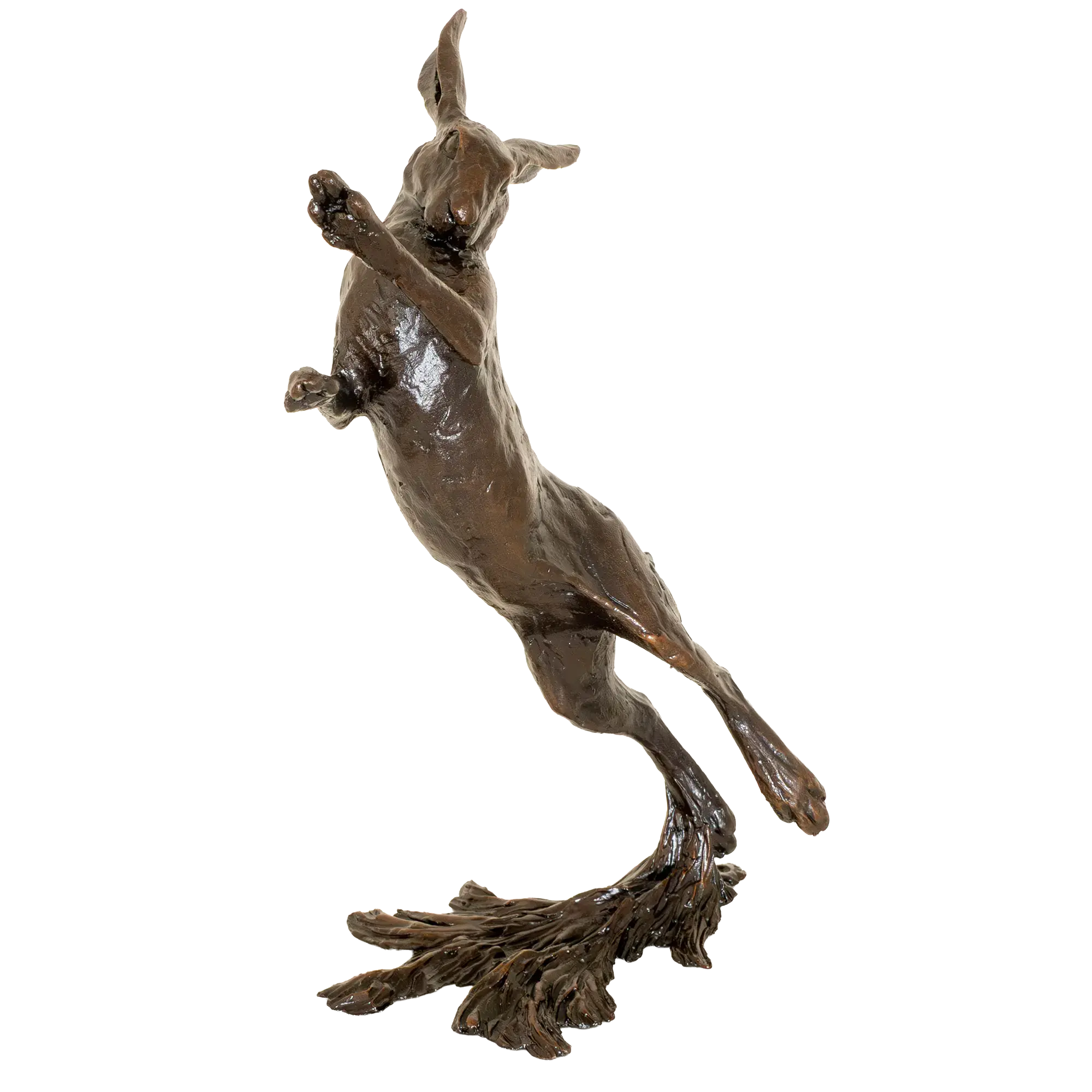 Richard Cooper Bronze Hares Collection Medium Hare Boxing Figurine