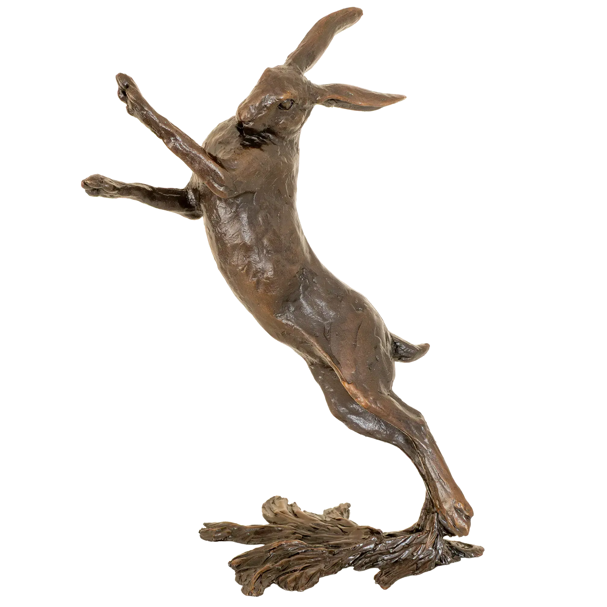 Richard Cooper Bronze Hares Collection Medium Hare Boxing Figurine