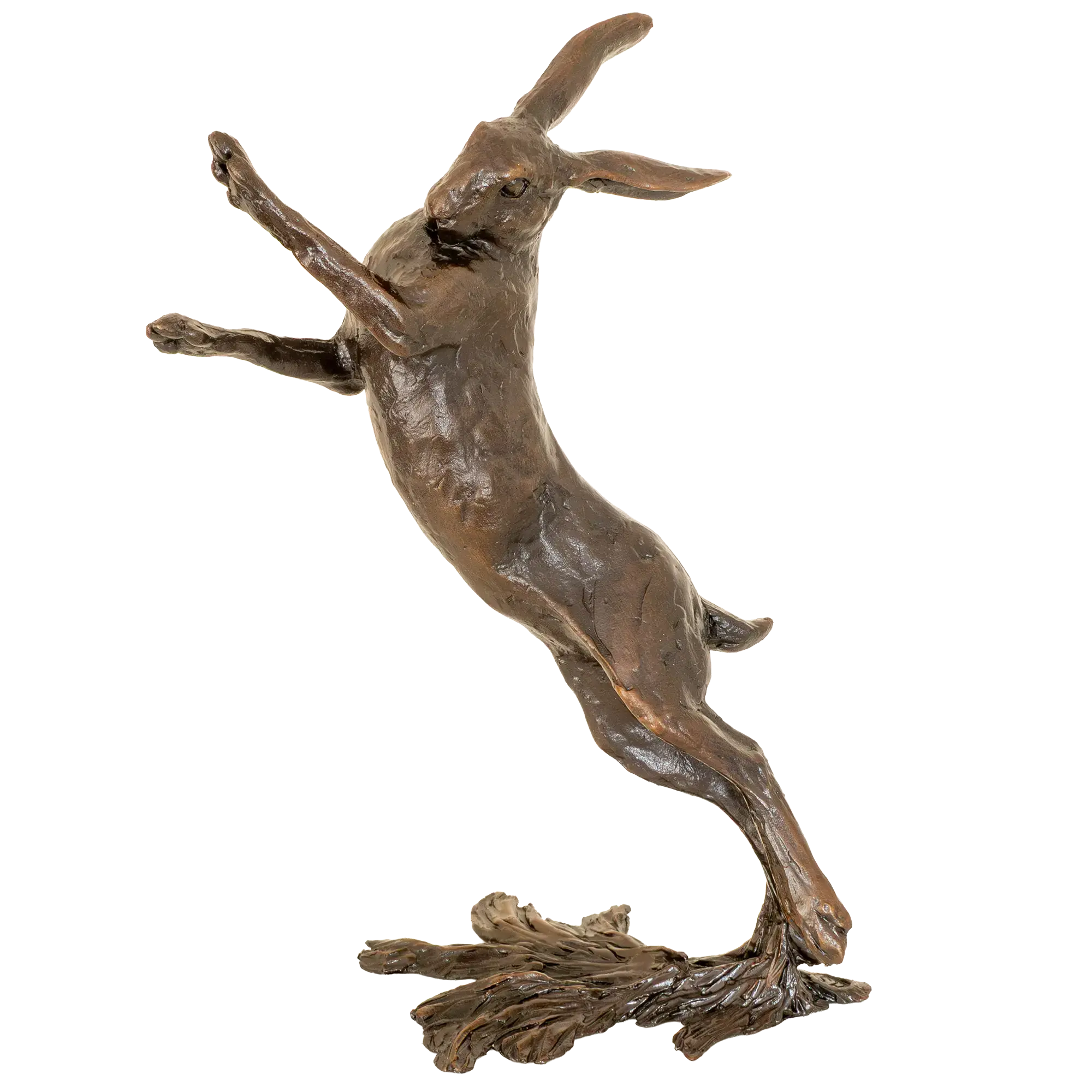 Richard Cooper Bronze Hares Collection Medium Hare Boxing Figurine