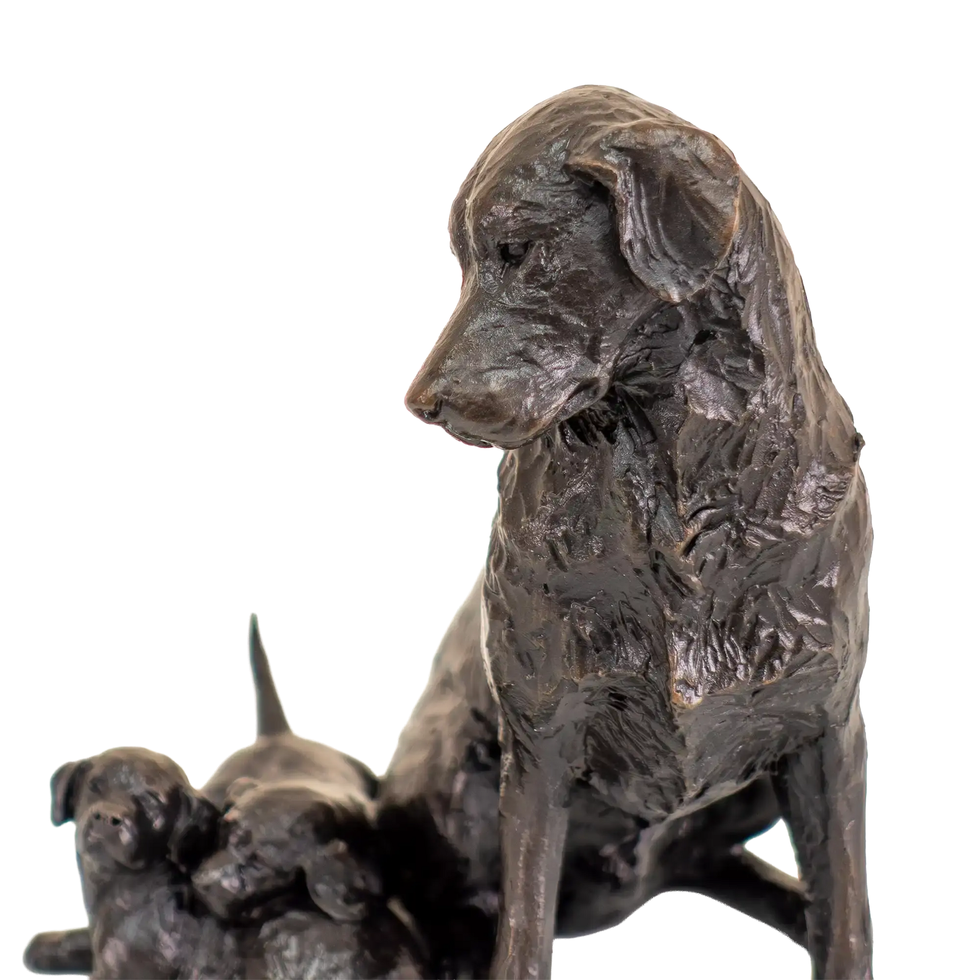 Richard Cooper Limited Edition Bronze Retriever with Puppies Figurine