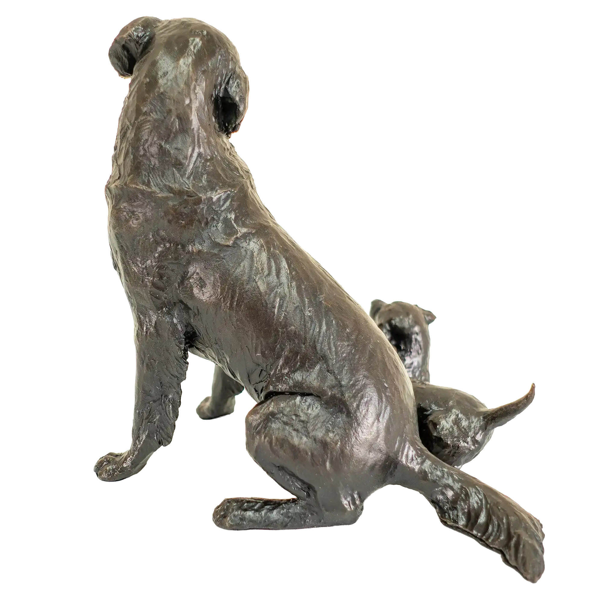 Richard Cooper Limited Edition Bronze Retriever with Puppies Figurine