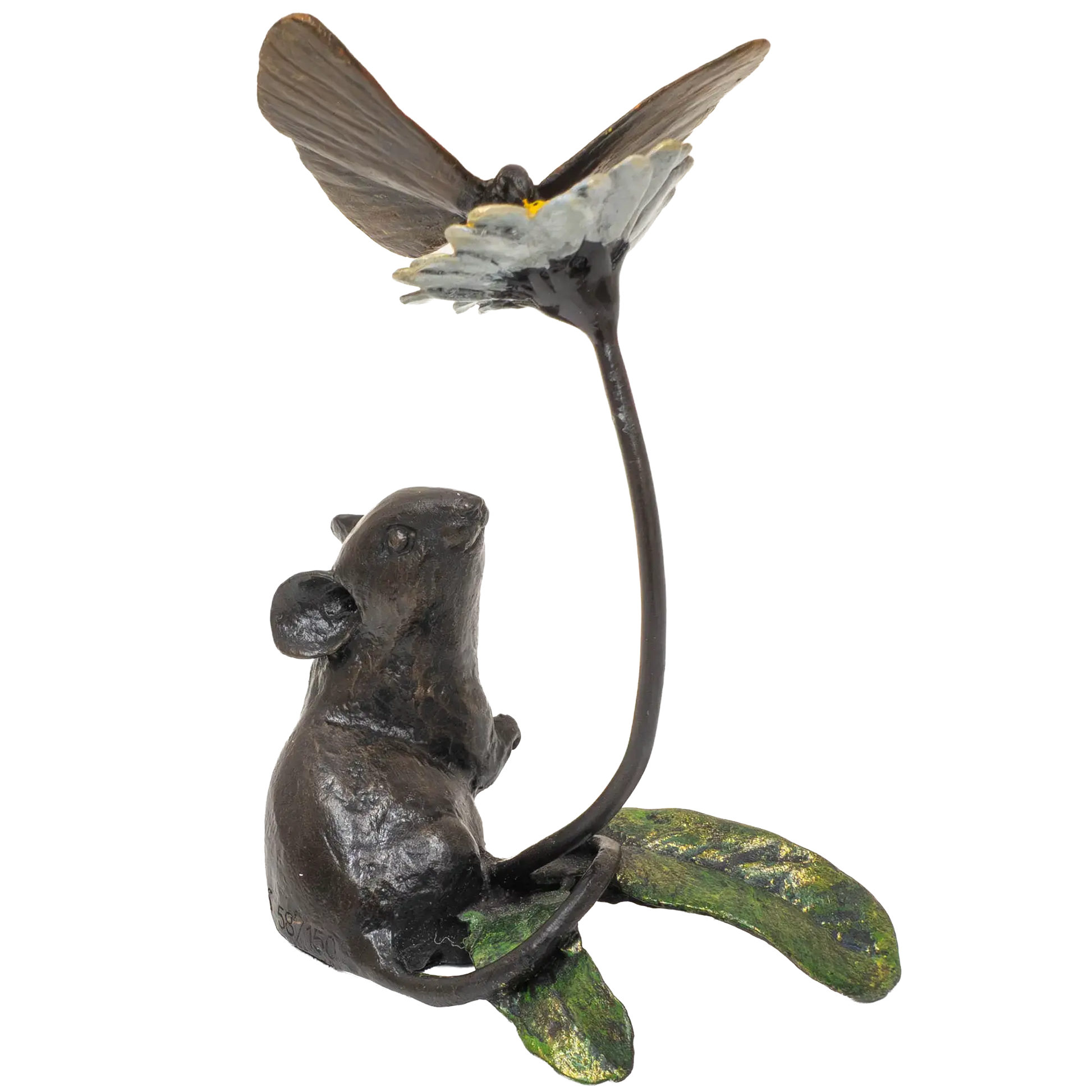 Richard Cooper Bronze Mice Collection Mouse & Butterfly Figurine