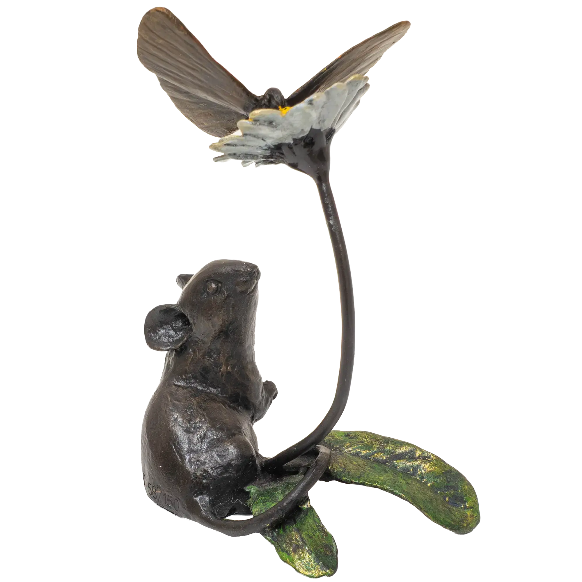 Richard Cooper Bronze Mice Collection Mouse & Butterfly Figurine