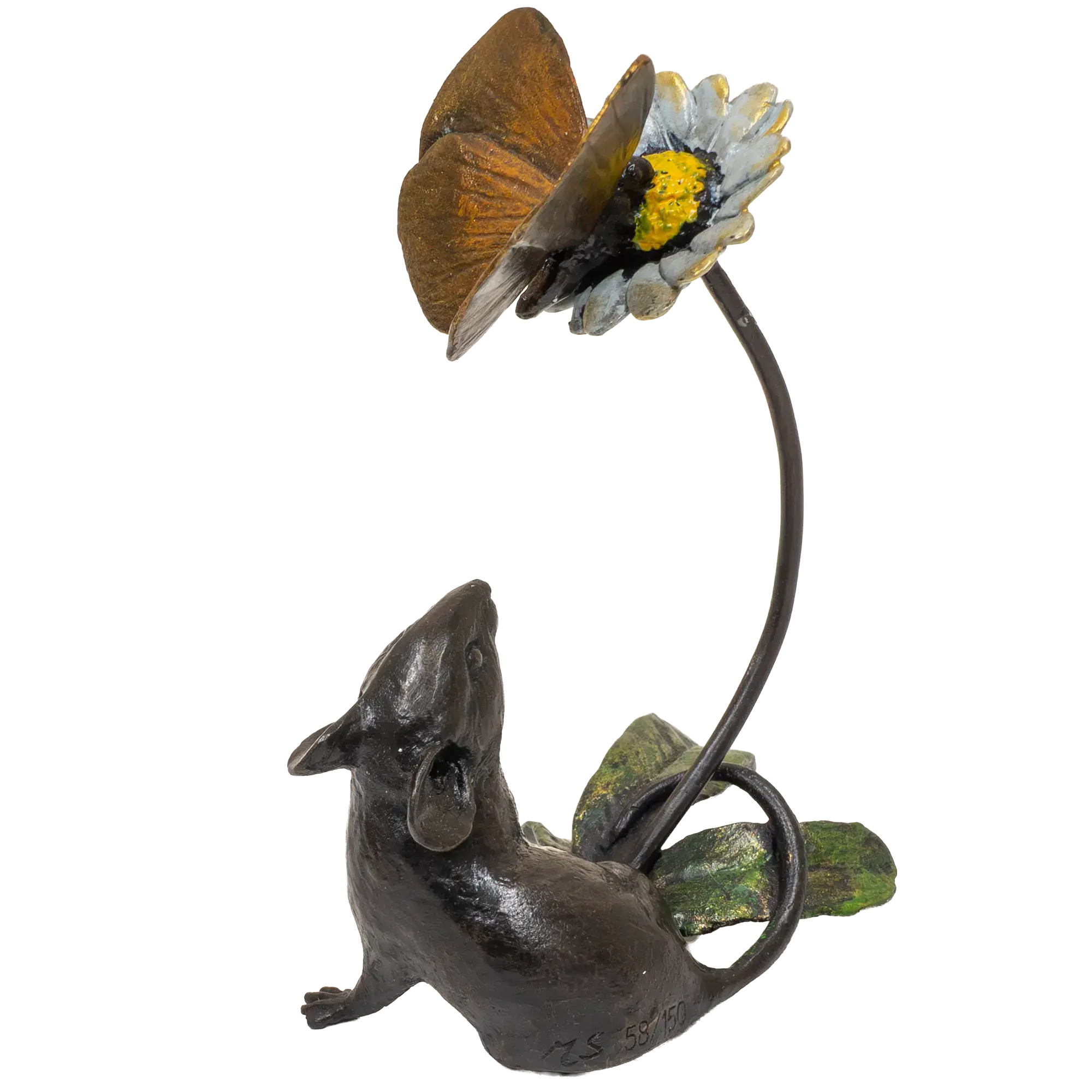 Richard Cooper Bronze Mice Collection Mouse & Butterfly Figurine
