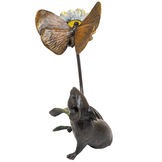 Richard Cooper Bronze Mice Collection Mouse & Butterfly Figurine