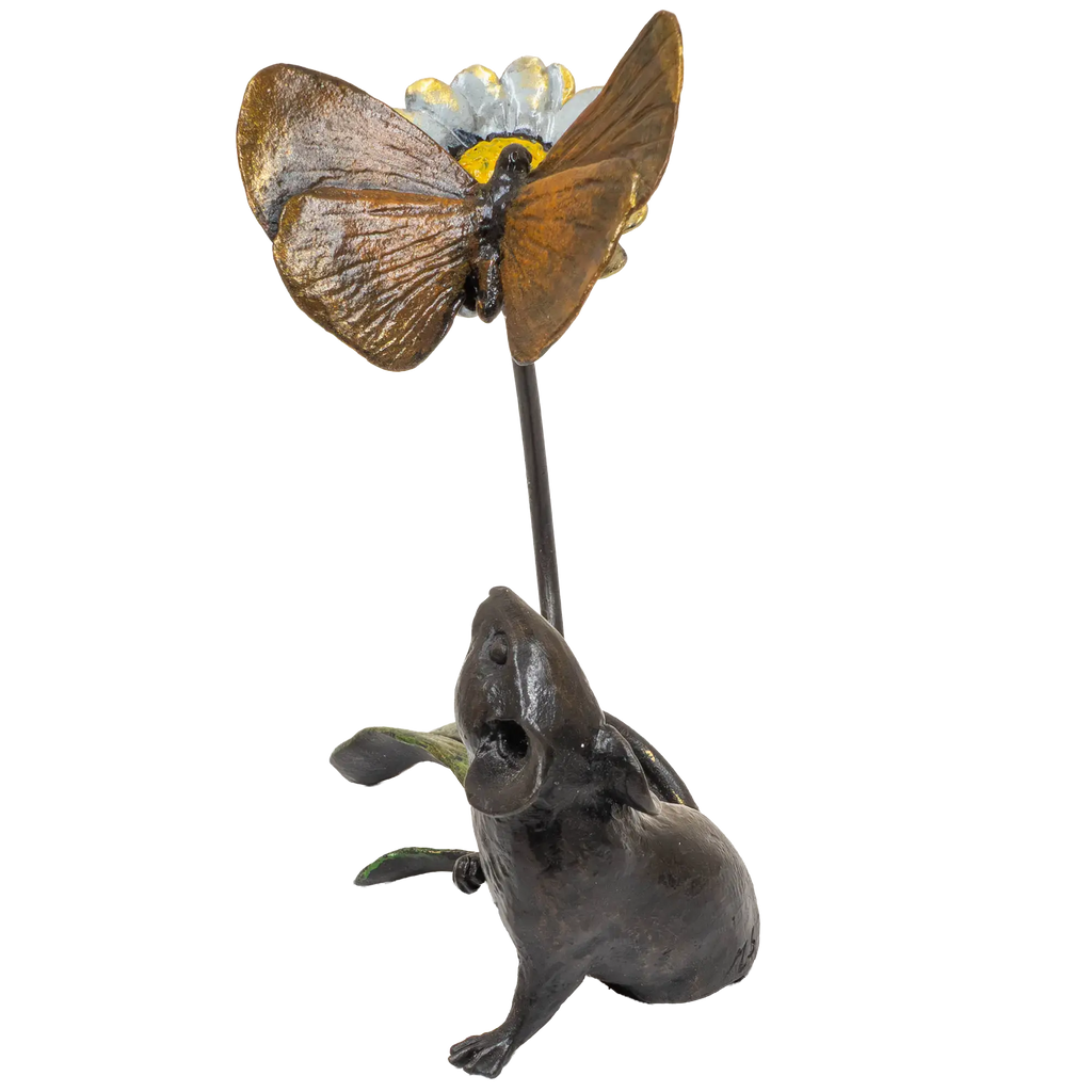 Richard Cooper Bronze Mice Collection Mouse & Butterfly Figurine