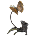 Richard Cooper Bronze Mice Collection Mouse & Butterfly Figurine