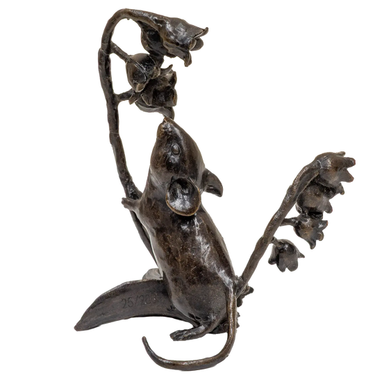 Richard Cooper Bronze Mice Collection Mouse & Lily of the Valley Figurine