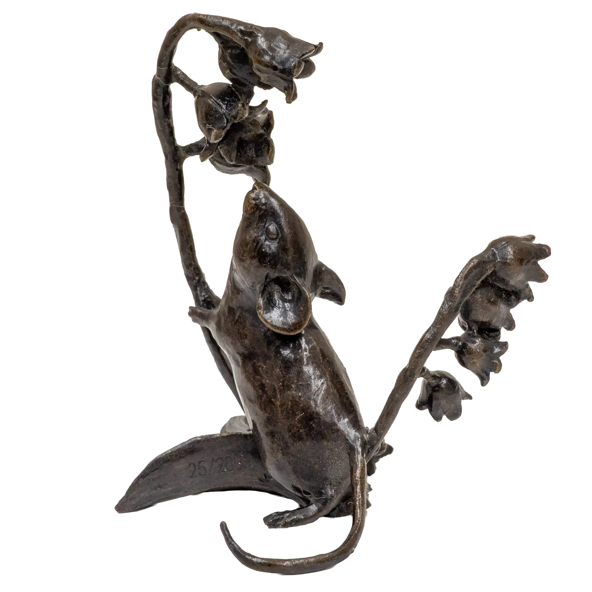 Richard Cooper Bronze Mice Collection Mouse & Lily of the Valley Figurine
