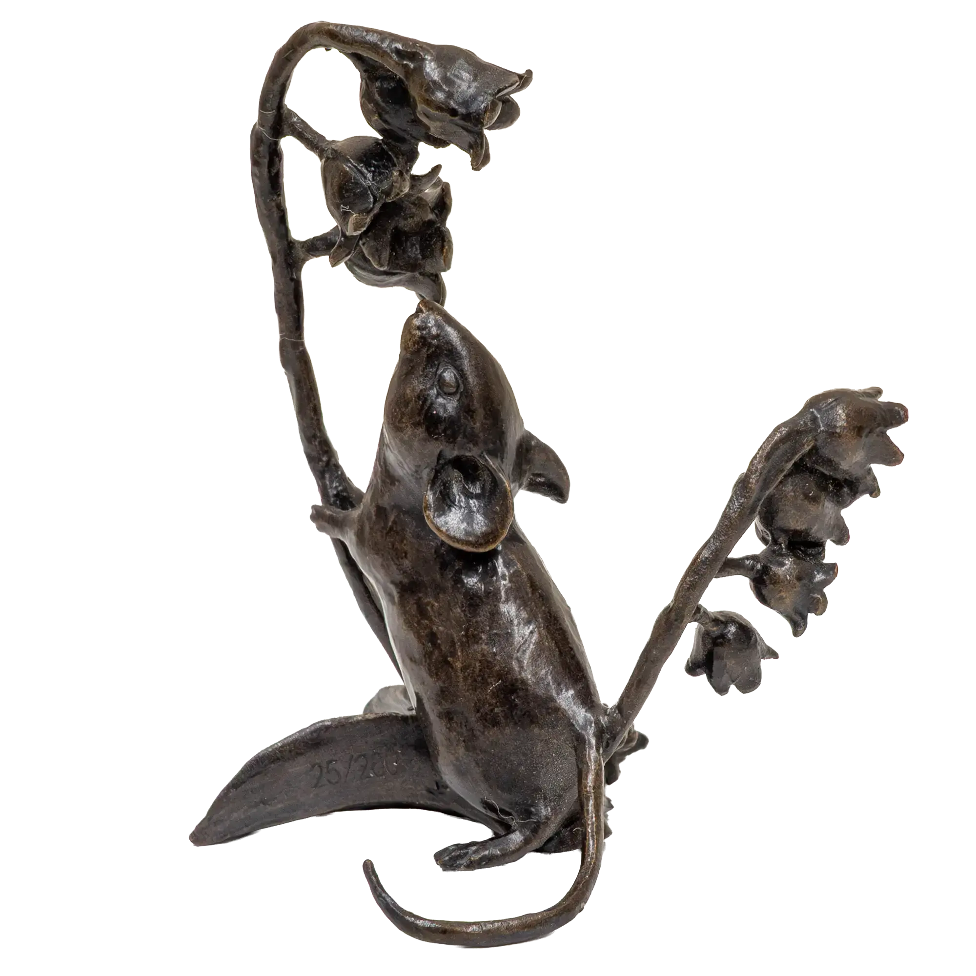 Richard Cooper Bronze Mice Collection Mouse & Lily of the Valley Figurine