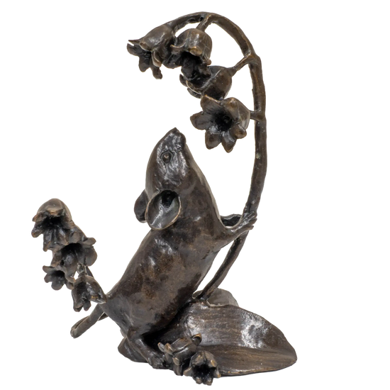 Richard Cooper Bronze Mice Collection Mouse & Lily of the Valley Figurine