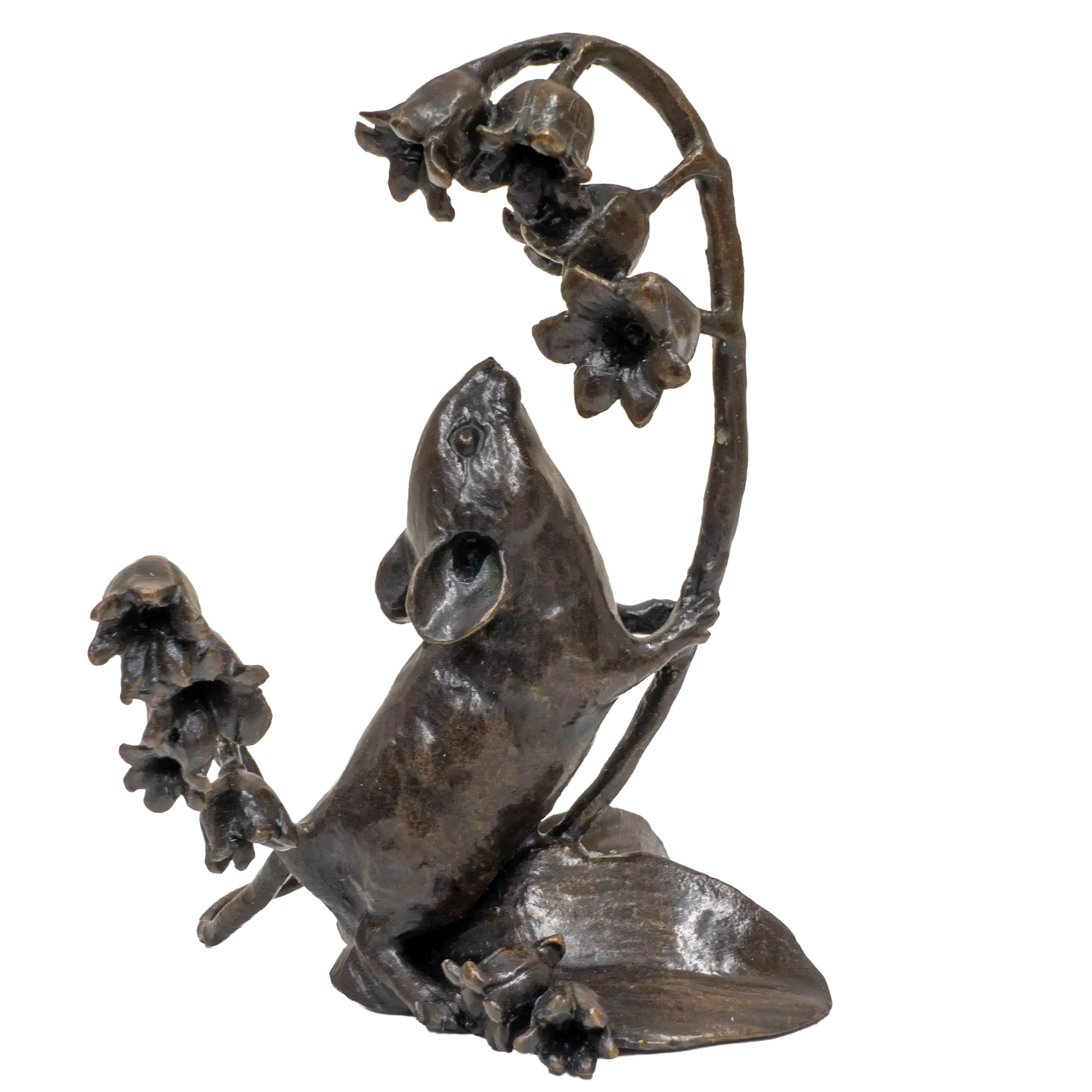 Richard Cooper Bronze Mice Collection Mouse & Lily of the Valley Figurine