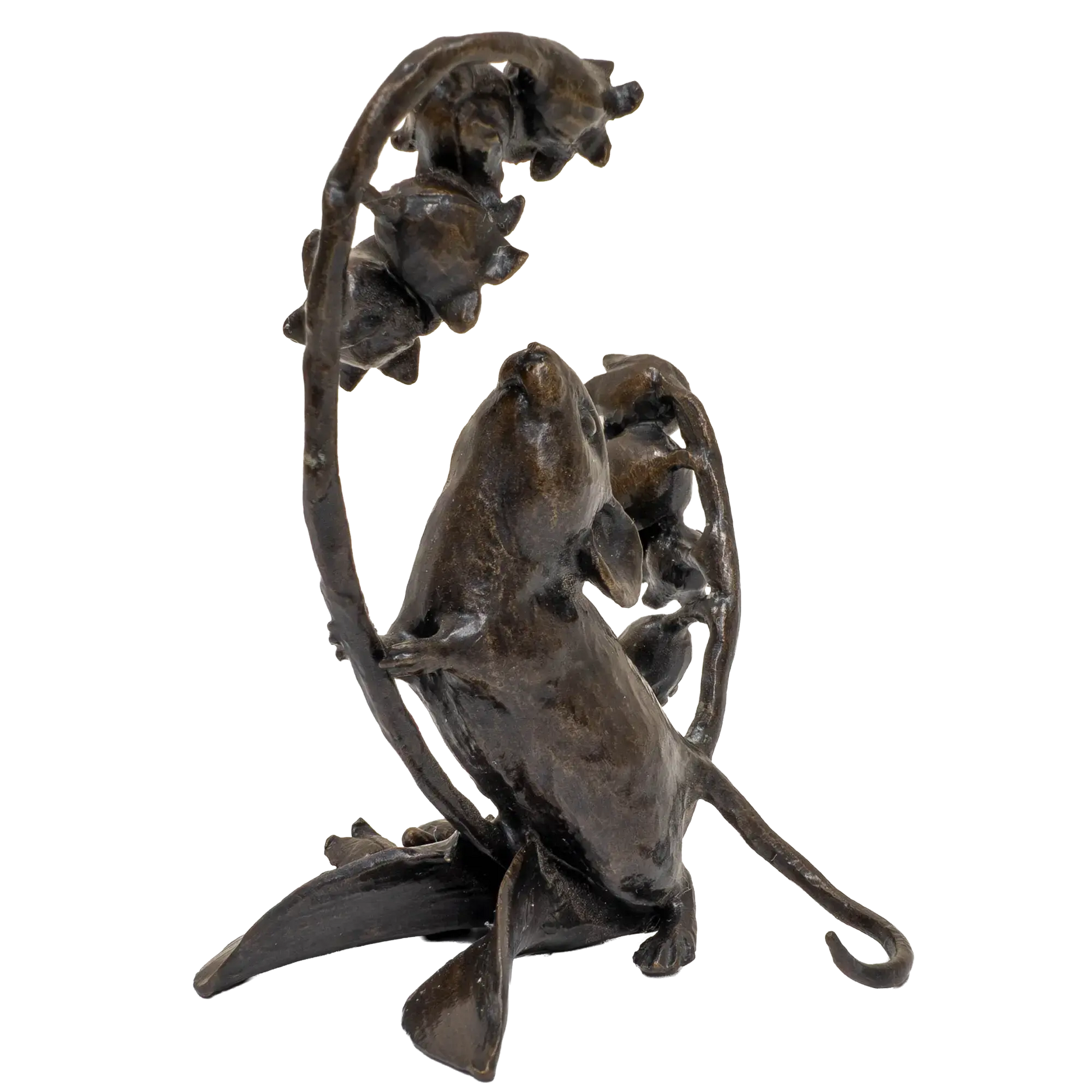 Richard Cooper Bronze Mice Collection Mouse & Lily of the Valley Figurine