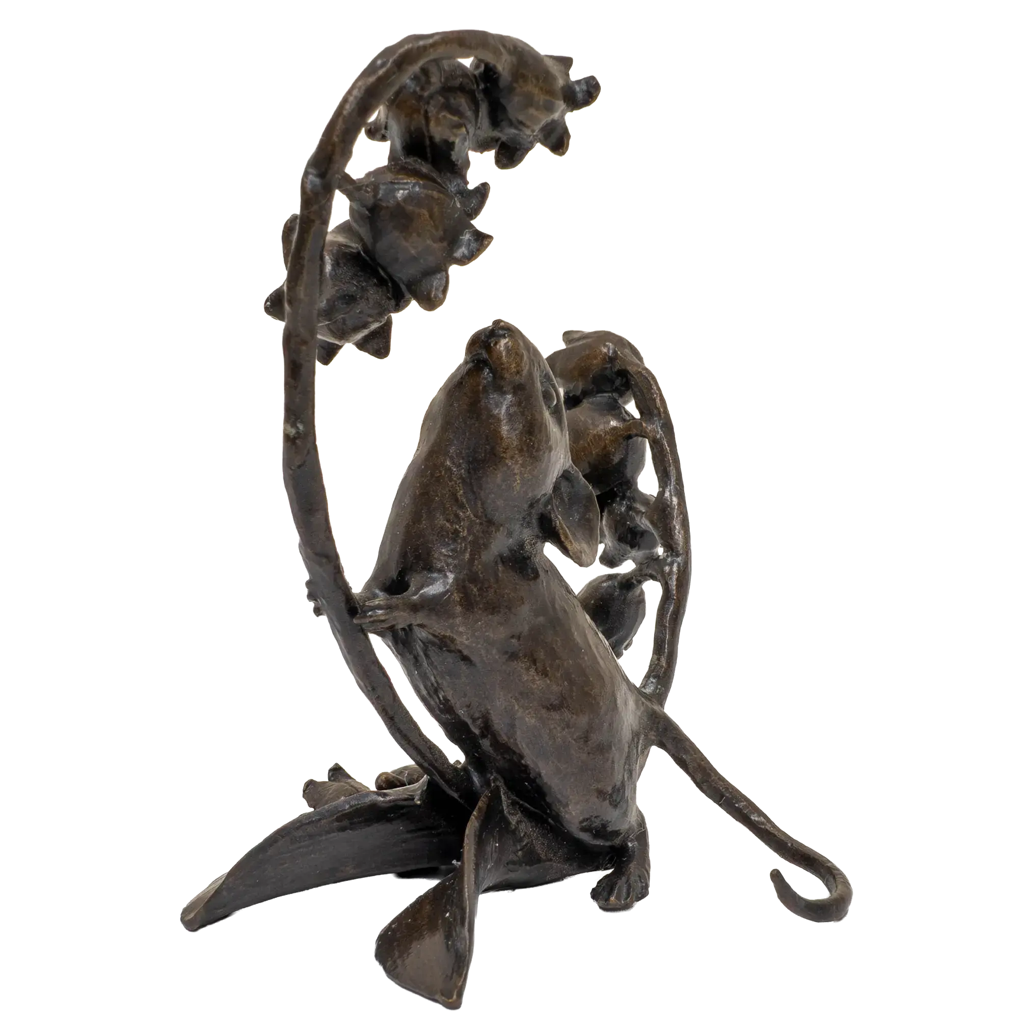 Richard Cooper Bronze Mice Collection Mouse & Lily of the Valley Figurine