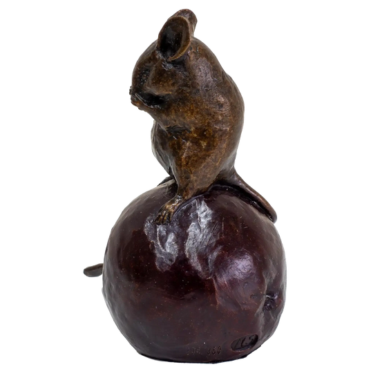 Richard Cooper Bronze Mice Collection Mouse on an Apple Figurine