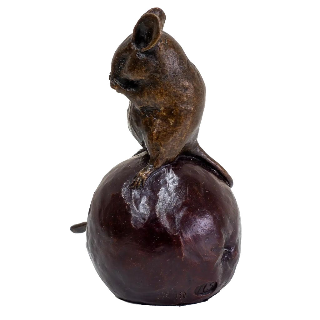 Richard Cooper Bronze Mice Collection Mouse on an Apple Figurine