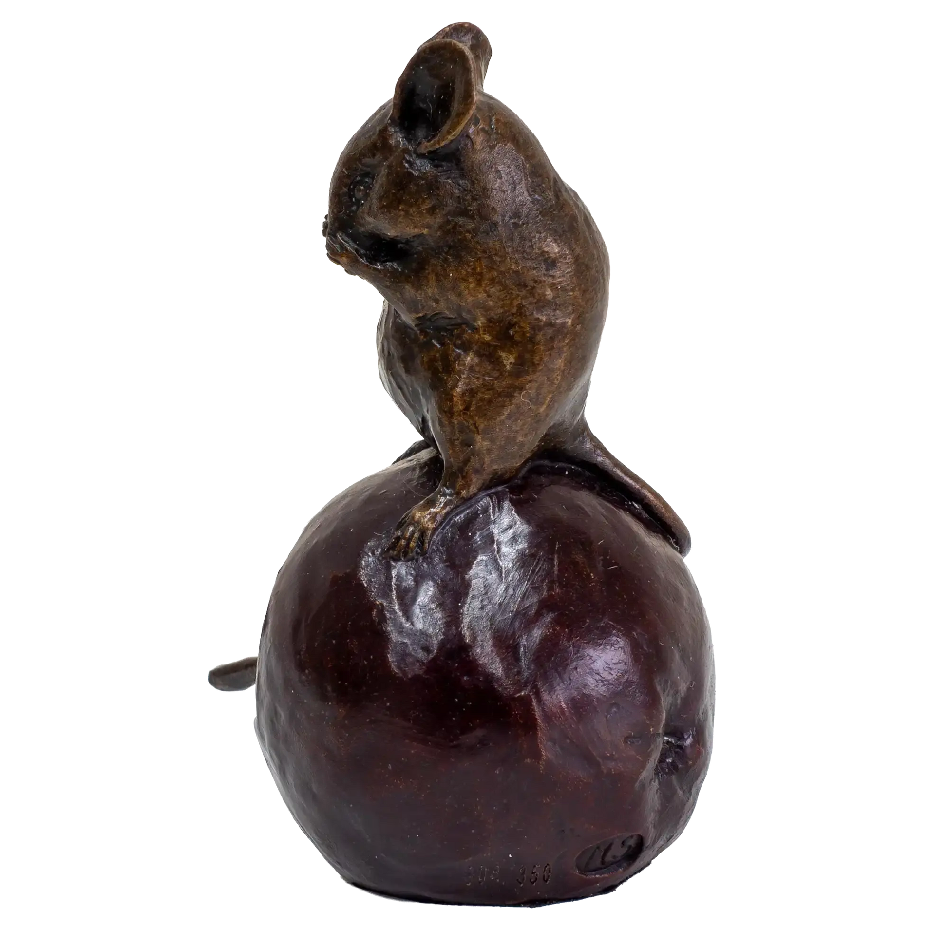 Richard Cooper Bronze Mice Collection Mouse on an Apple Figurine