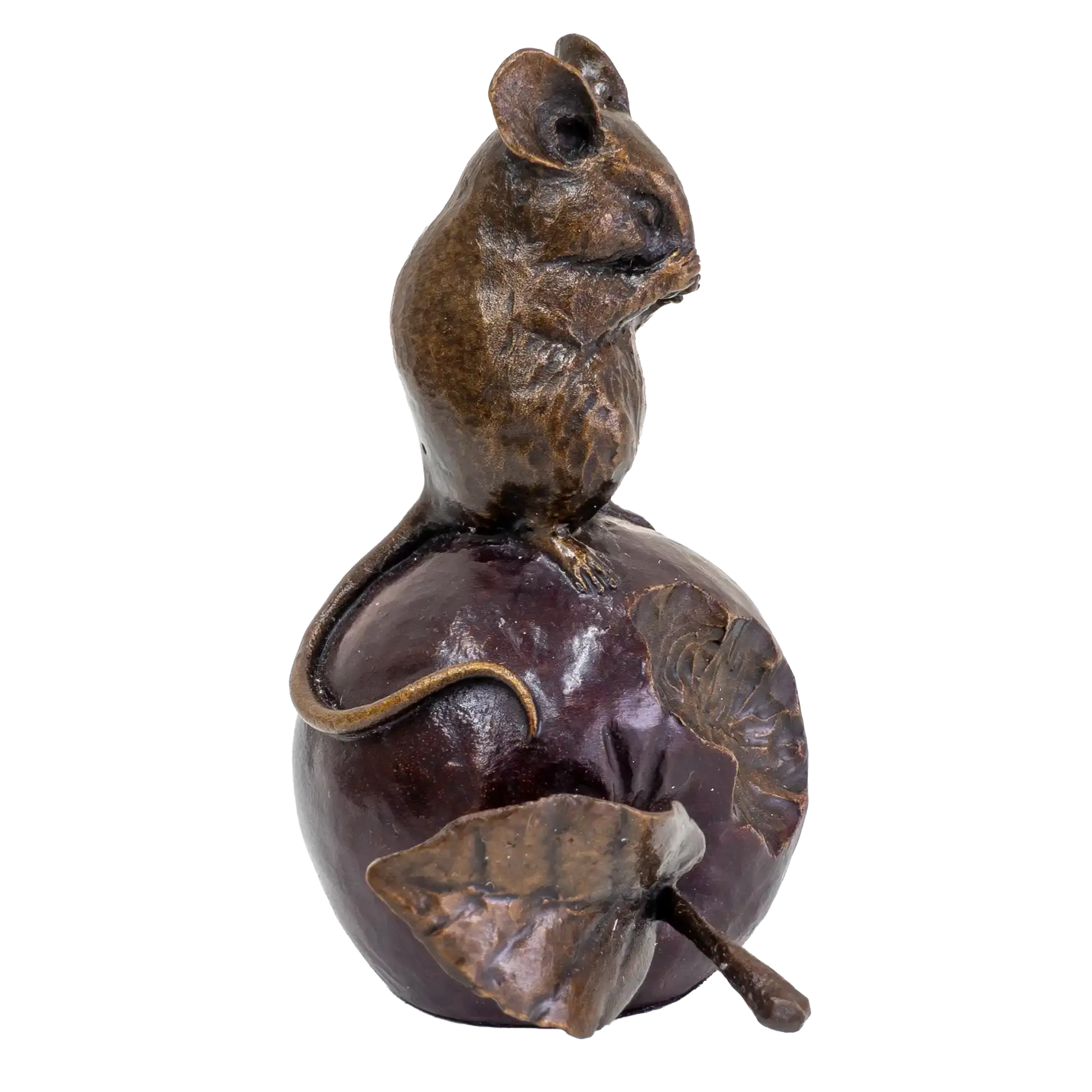 Richard Cooper Bronze Mice Collection Mouse on an Apple Figurine