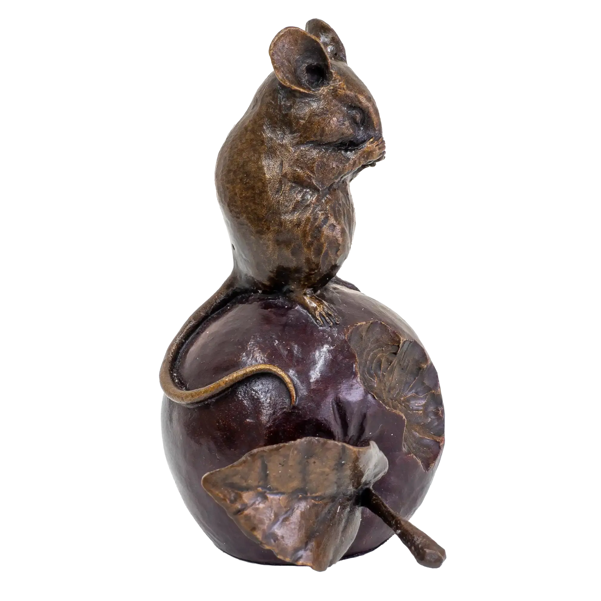 Richard Cooper Bronze Mice Collection Mouse on an Apple Figurine