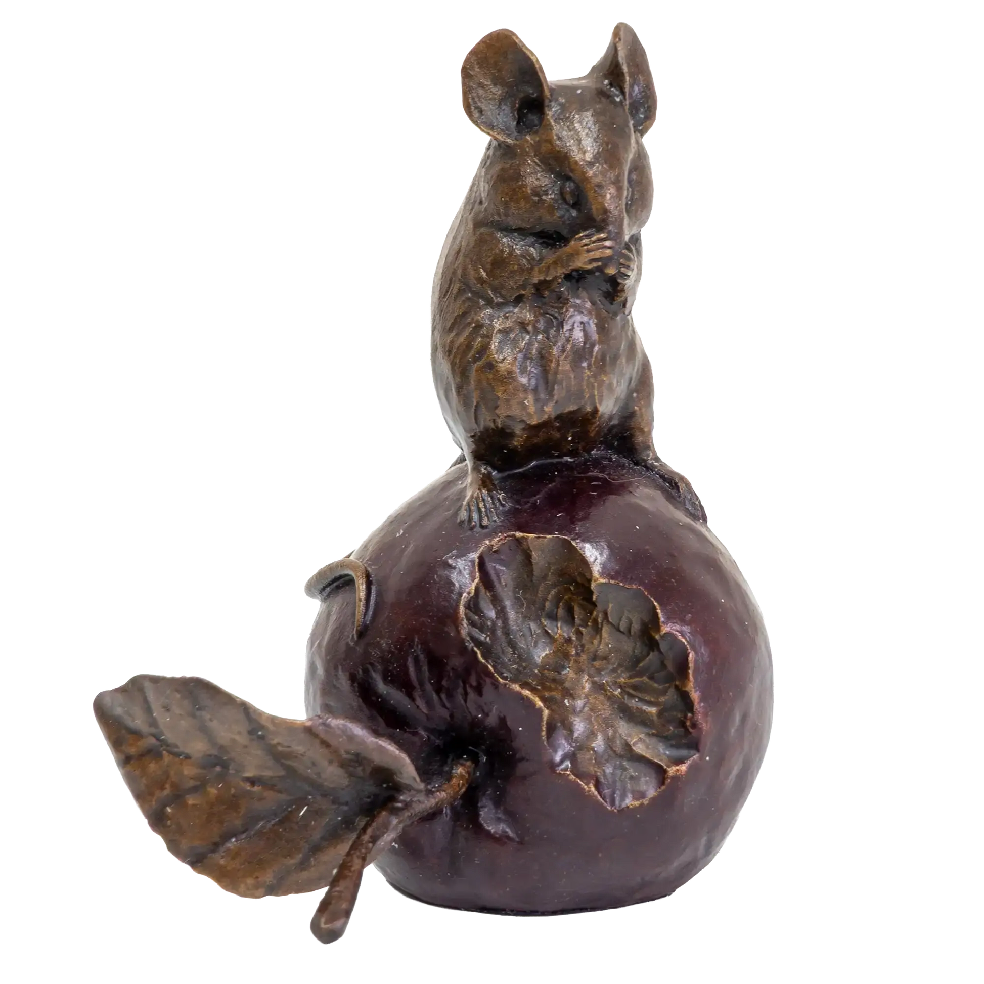 Richard Cooper Bronze Mice Collection Mouse on an Apple Figurine