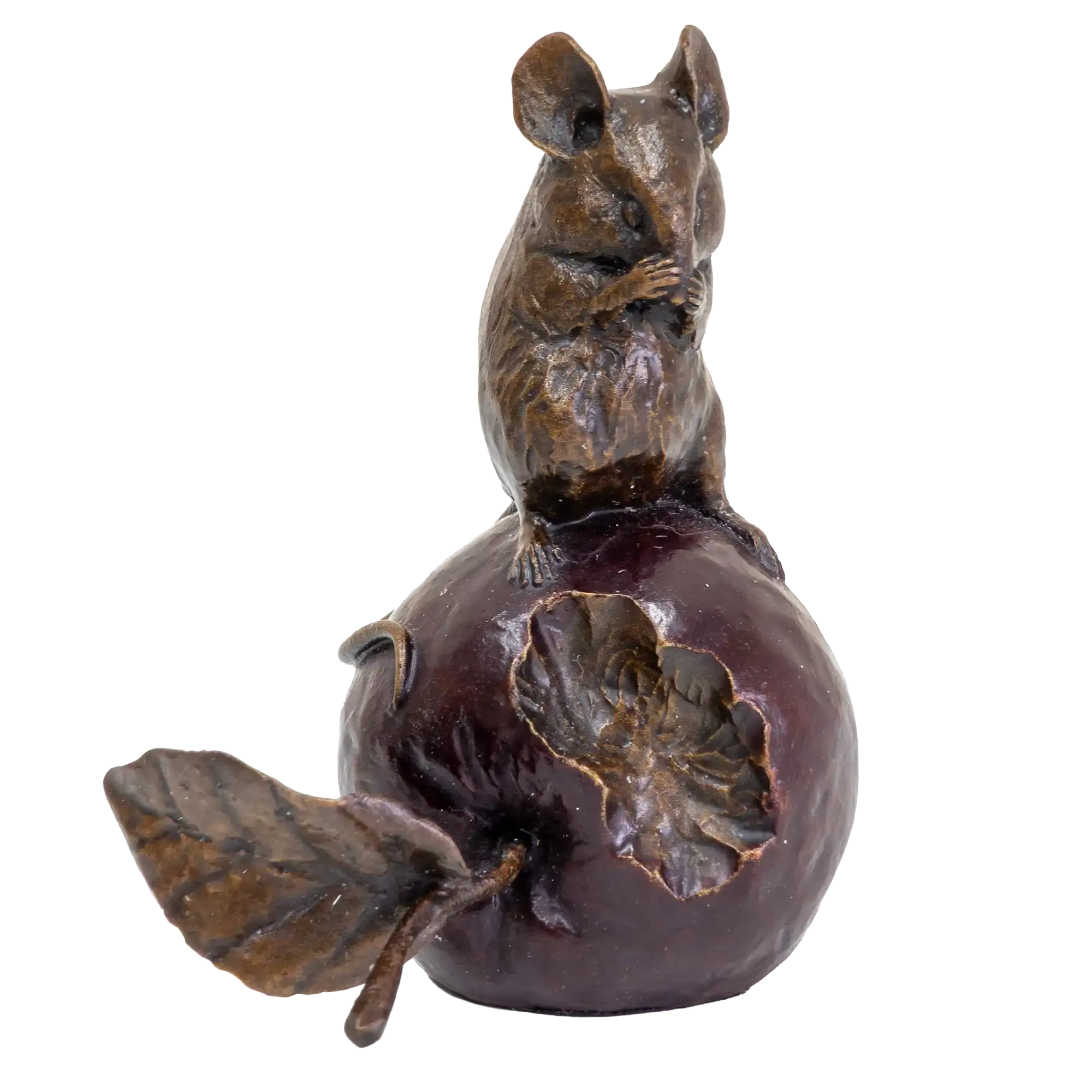Richard Cooper Bronze Mice Collection Mouse on an Apple Figurine