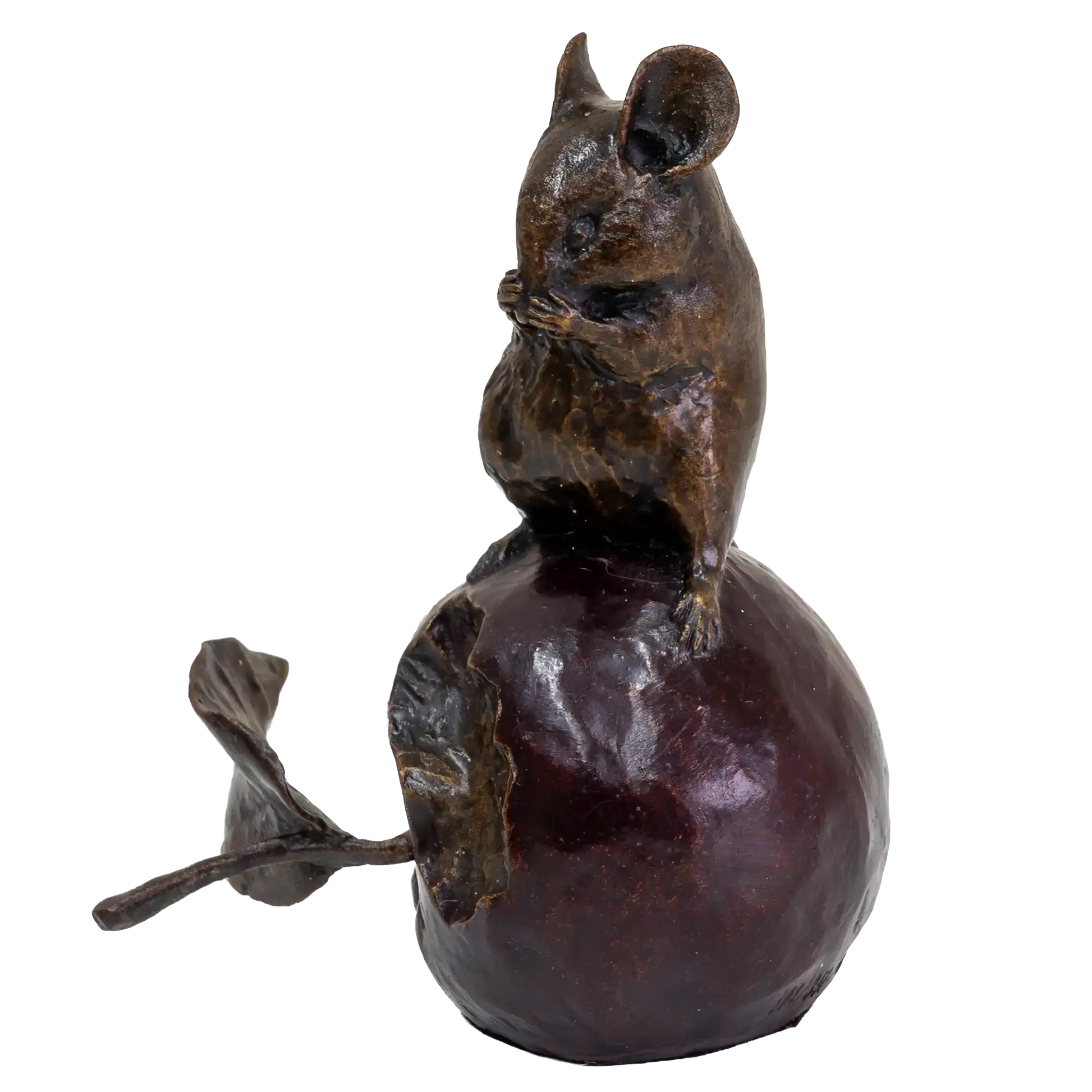 Richard Cooper Bronze Mice Collection Mouse on an Apple Figurine
