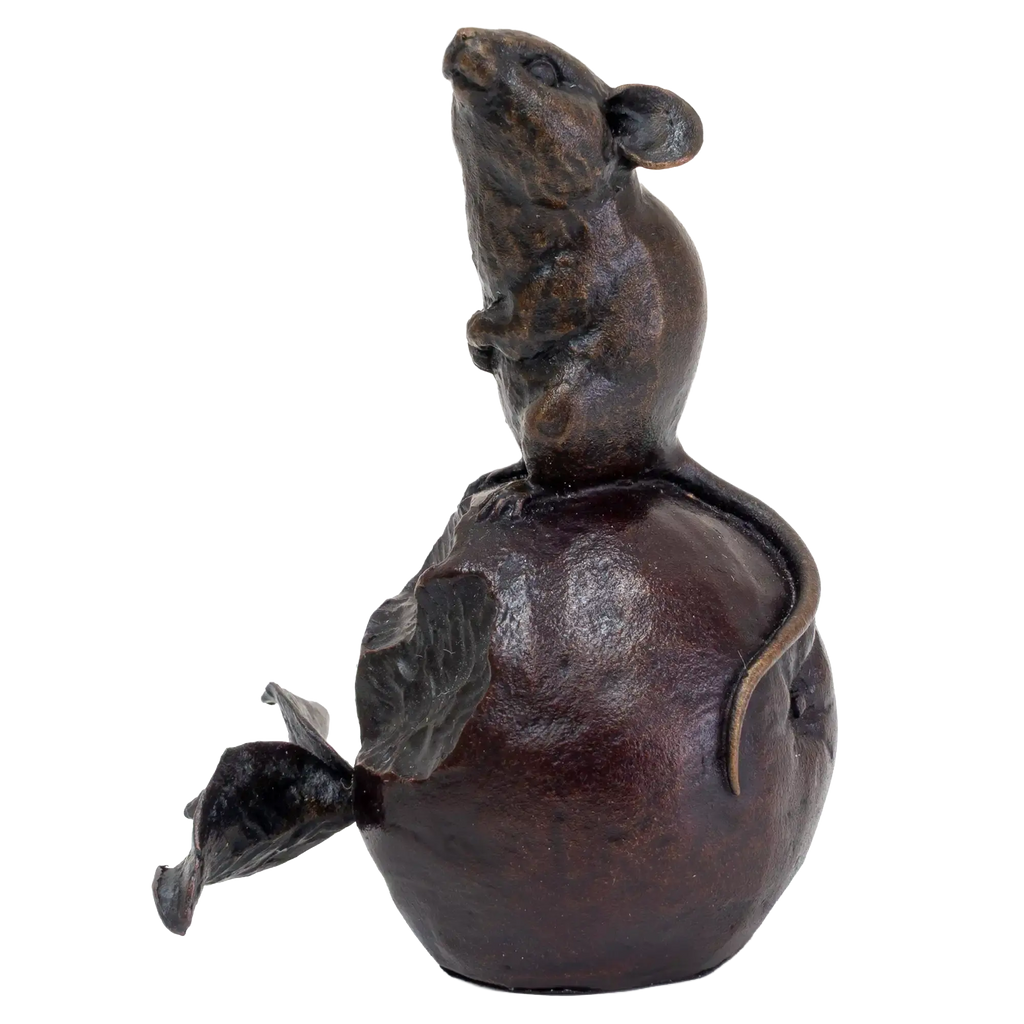 Richard Cooper Bronze Mouse on Apple