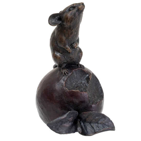 Richard Cooper Bronze Mouse on Apple